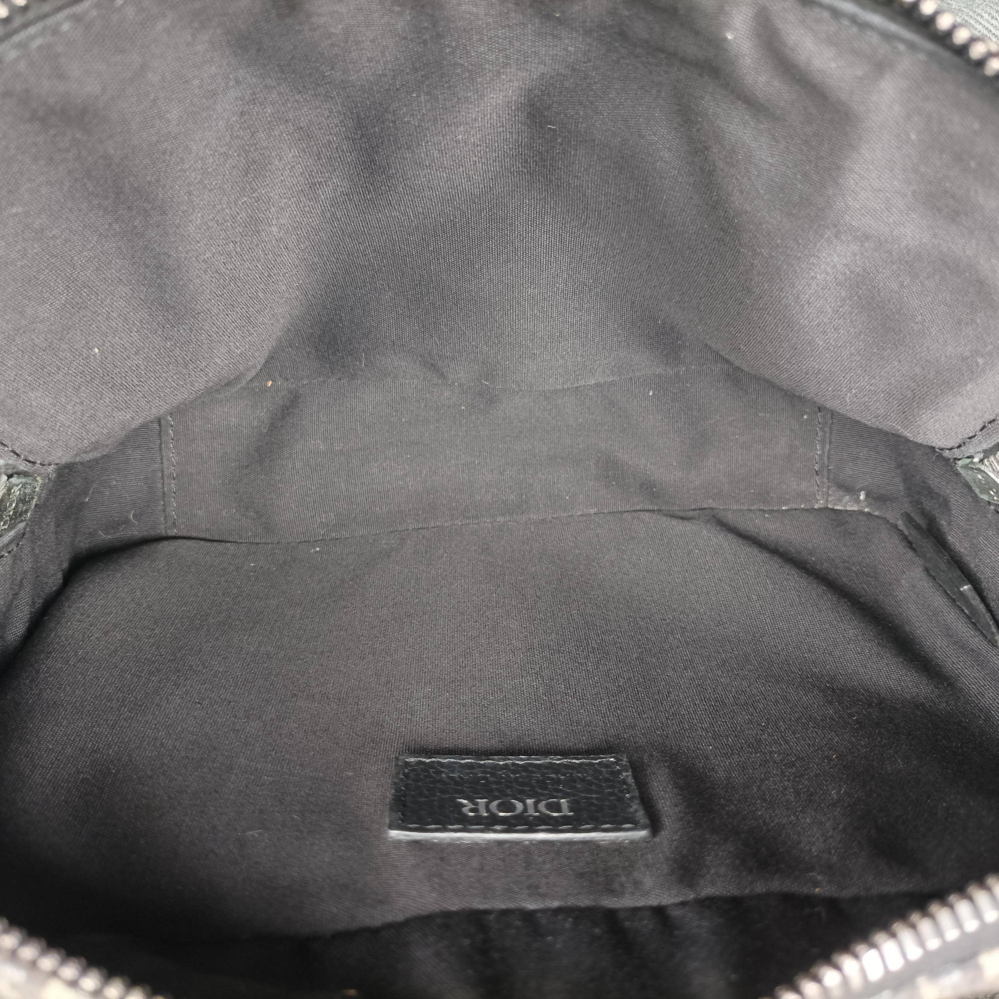 Pre-owned Christian Dior Safari Oblique Navy×Gray jacquard×Leather  shoulderbag | stylenewstar
