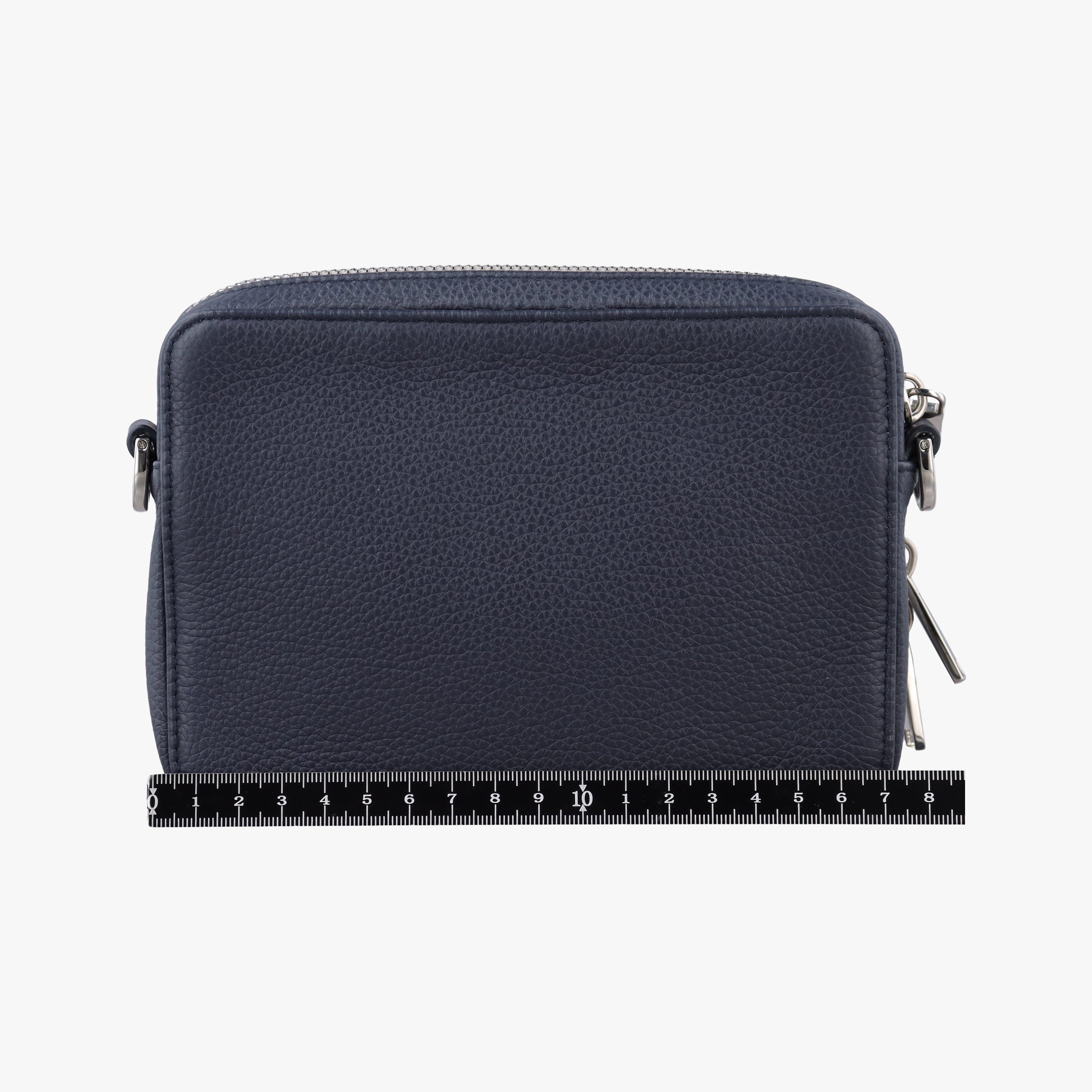 Vintage Christian Dior Compact Messenger Navy × Grey Leather  shoulderbag | stylenewstar