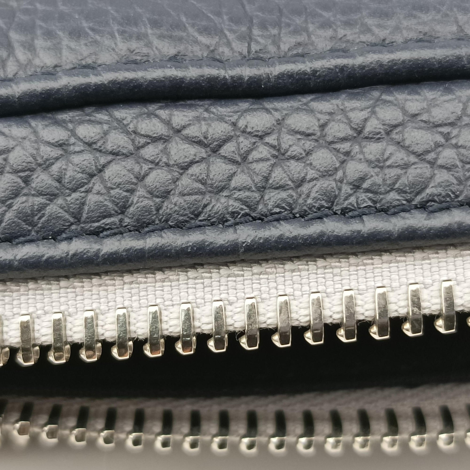 Vintage Christian Dior Compact Messenger Navy × Grey Leather  shoulderbag | stylenewstar
