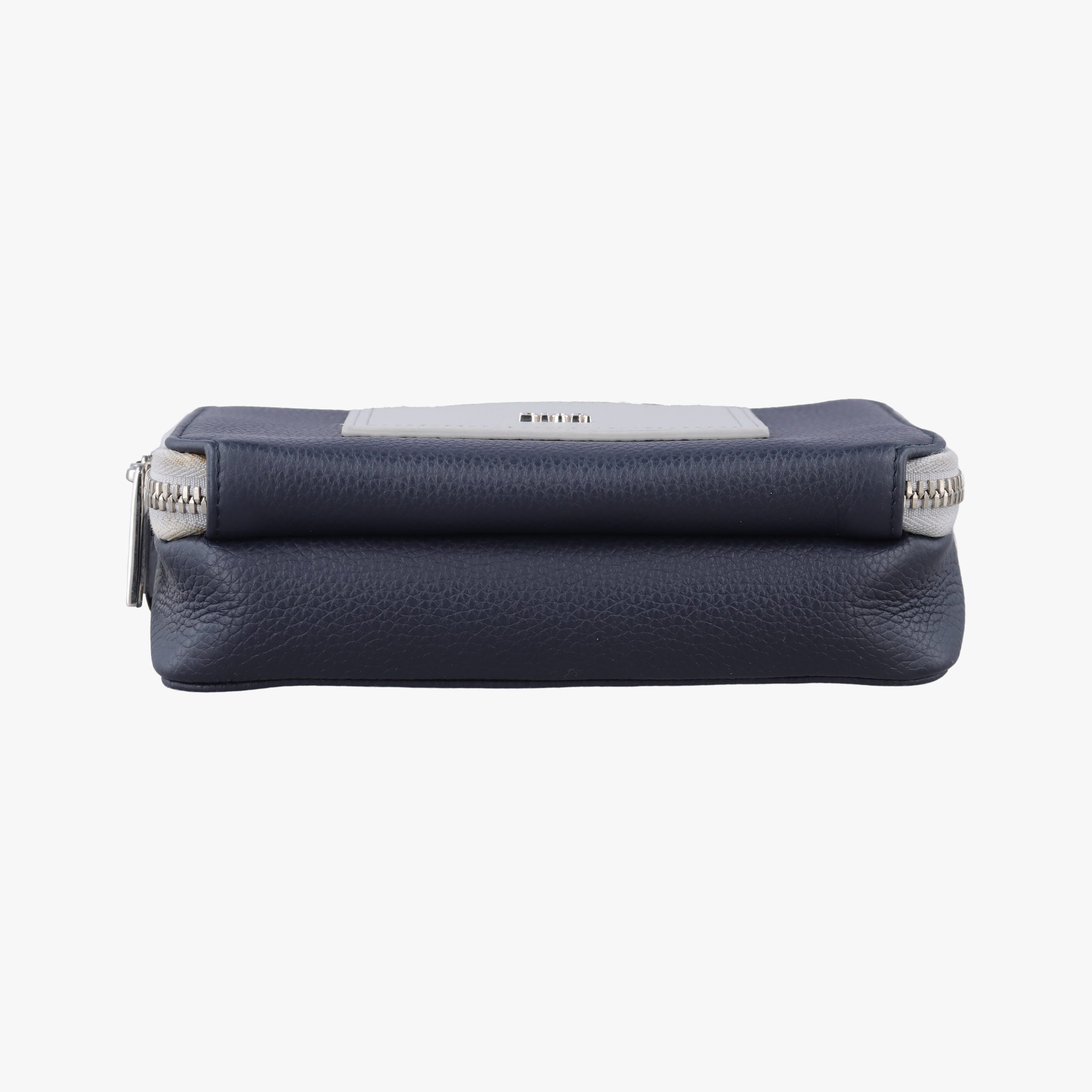 Vintage Christian Dior Compact Messenger Navy × Grey Leather  shoulderbag | stylenewstar