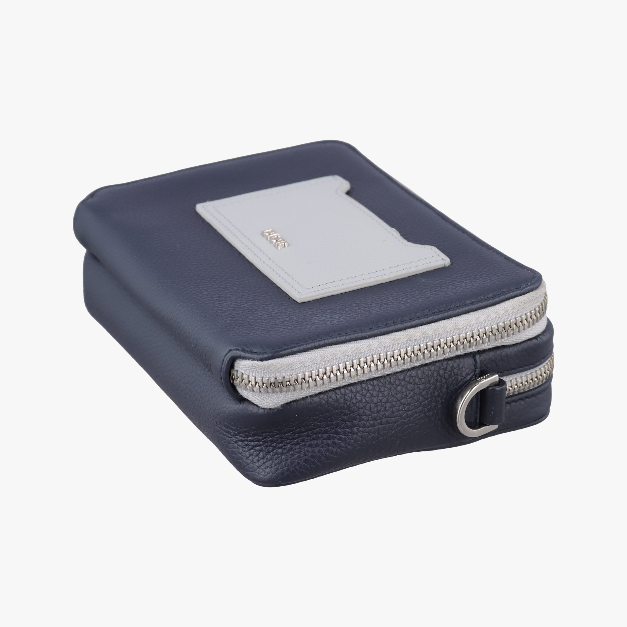 Vintage Christian Dior Compact Messenger Navy × Grey Leather  shoulderbag | stylenewstar