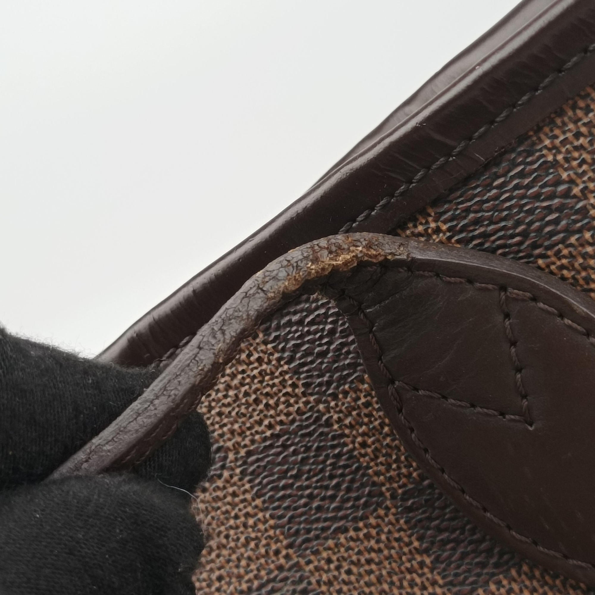 Vintage Louis Vuitton NEVERFULL MM EBENE Damier Canvas N51105 shoulderbag | stylenewstar