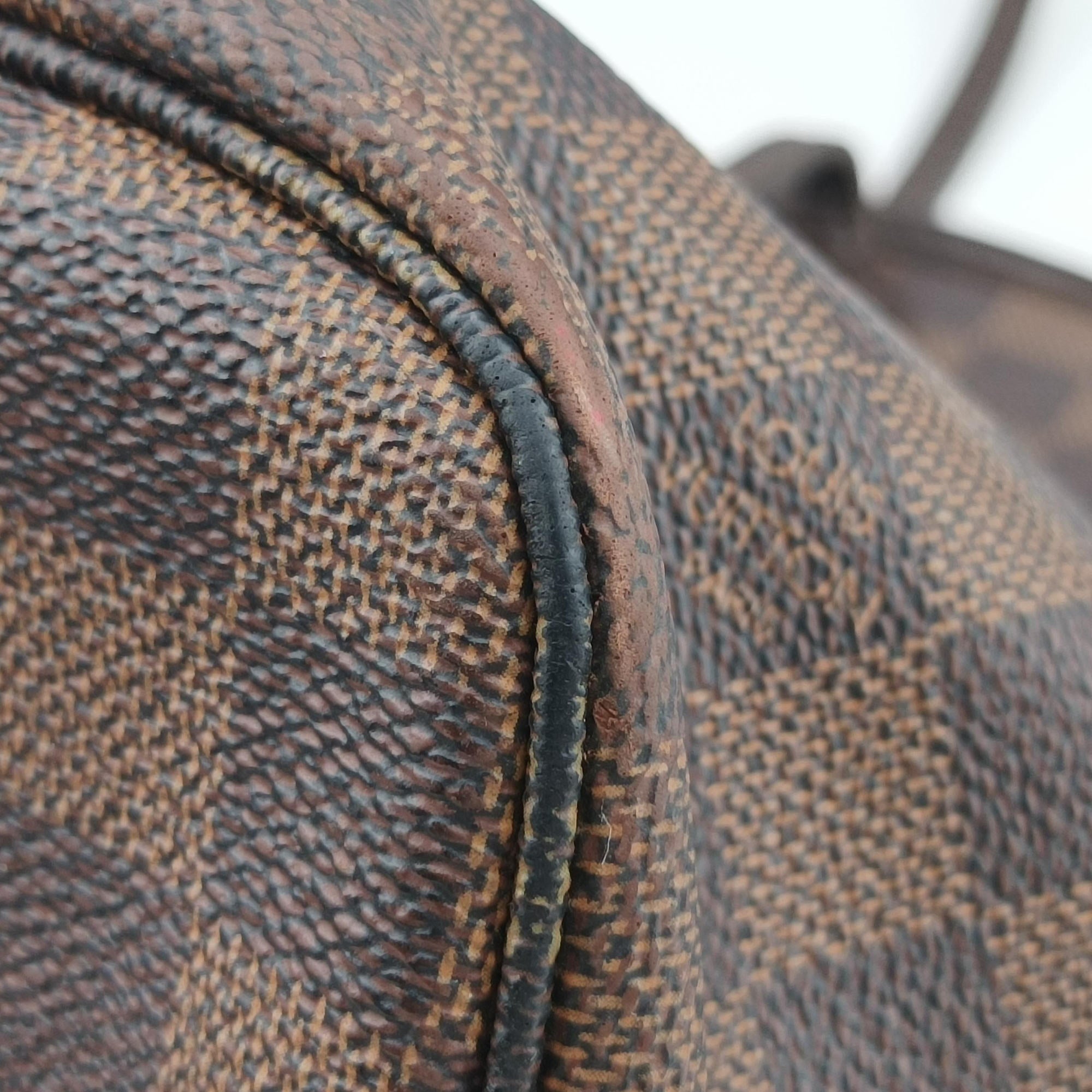 Vintage Louis Vuitton NEVERFULL MM EBENE Damier Canvas N51105 shoulderbag | stylenewstar