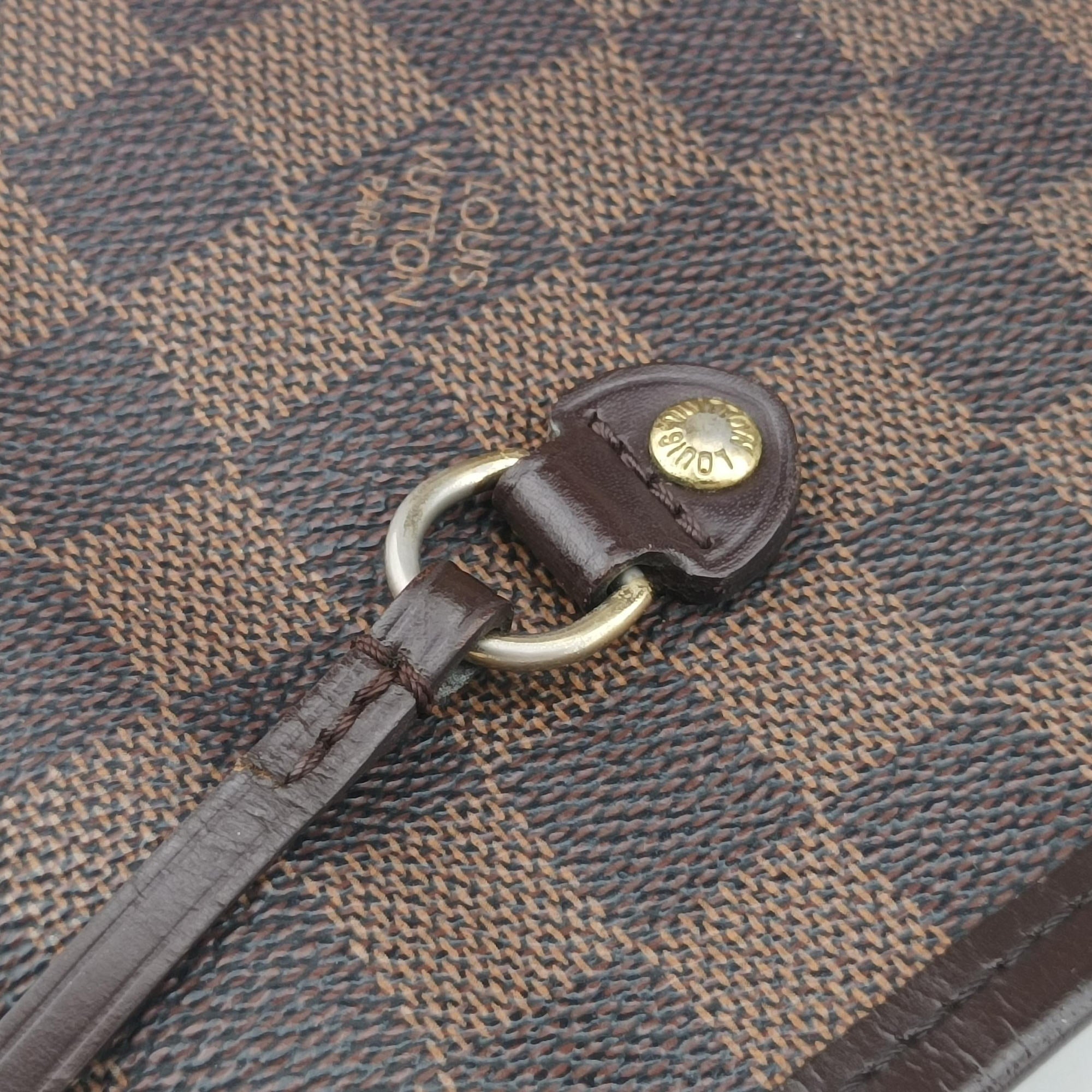 Vintage Louis Vuitton NEVERFULL MM EBENE Damier Canvas N51105 shoulderbag | stylenewstar