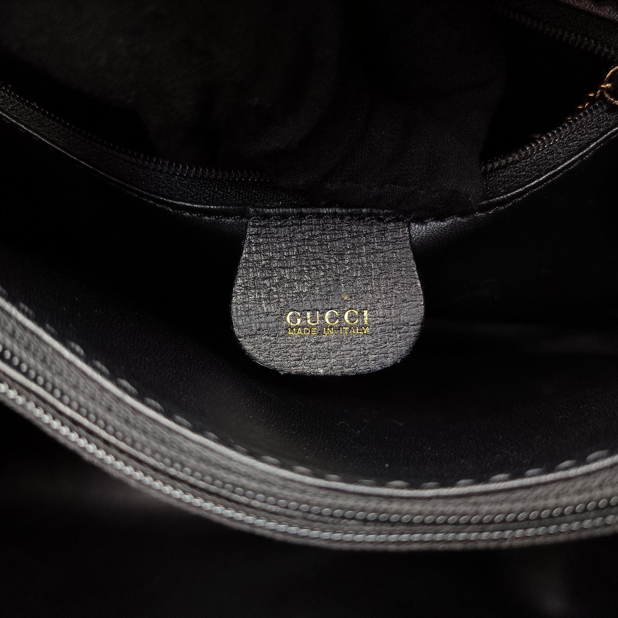 Secondhand Gucci Bamboo Black Leather 002.28 handbag | stylenewstar