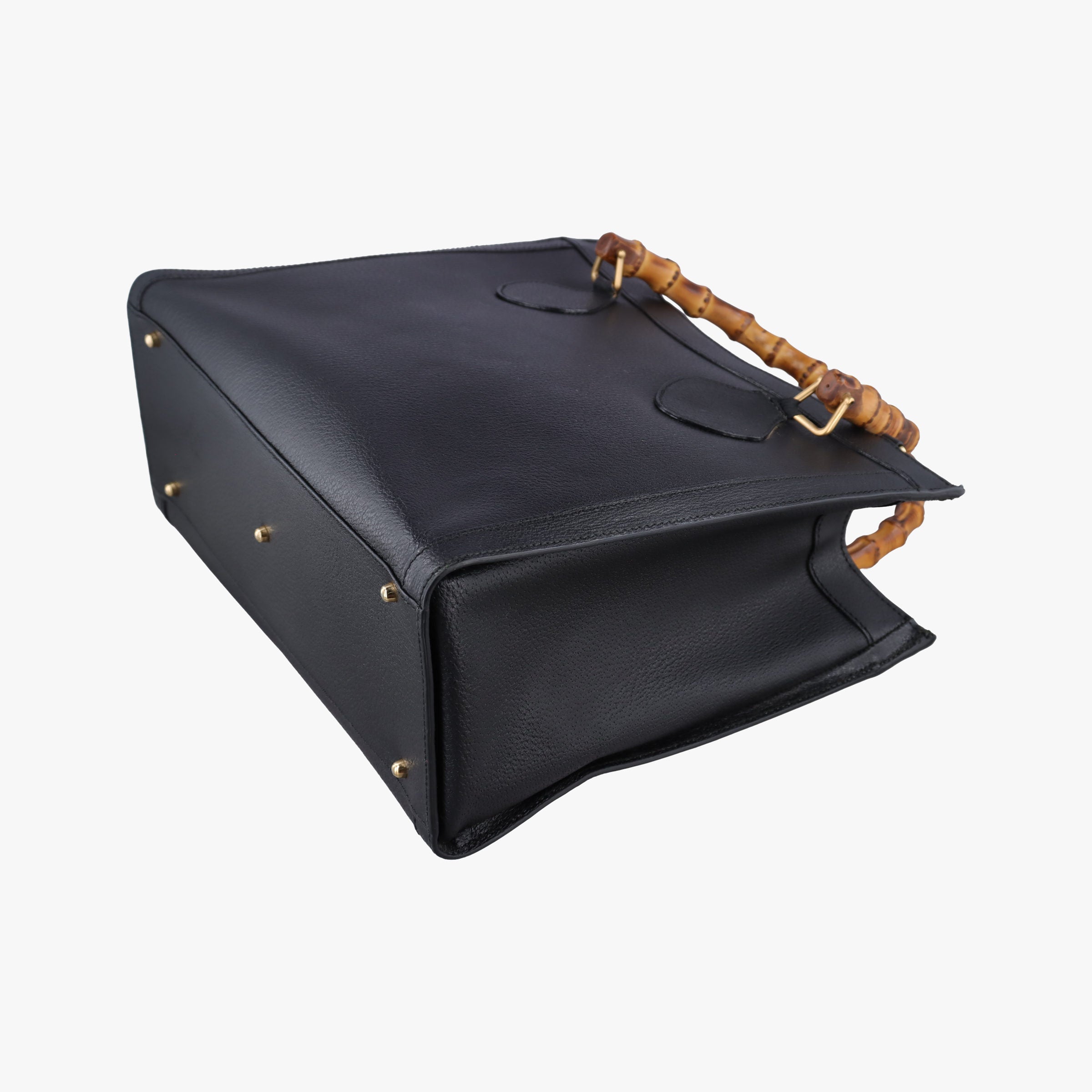 Secondhand Gucci Bamboo Black Leather 002.28 handbag | stylenewstar