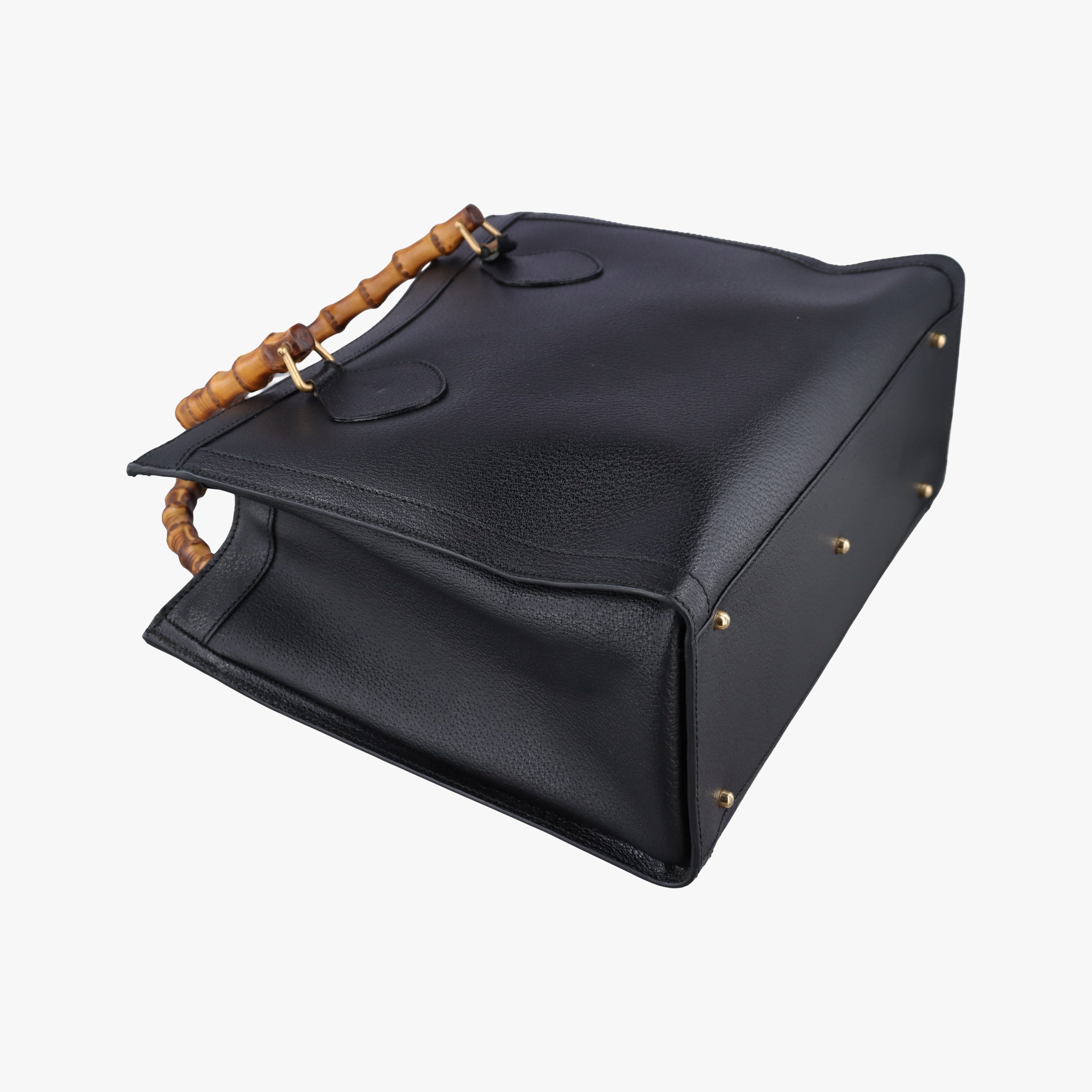 Secondhand Gucci Bamboo Black Leather 002.28 handbag | stylenewstar