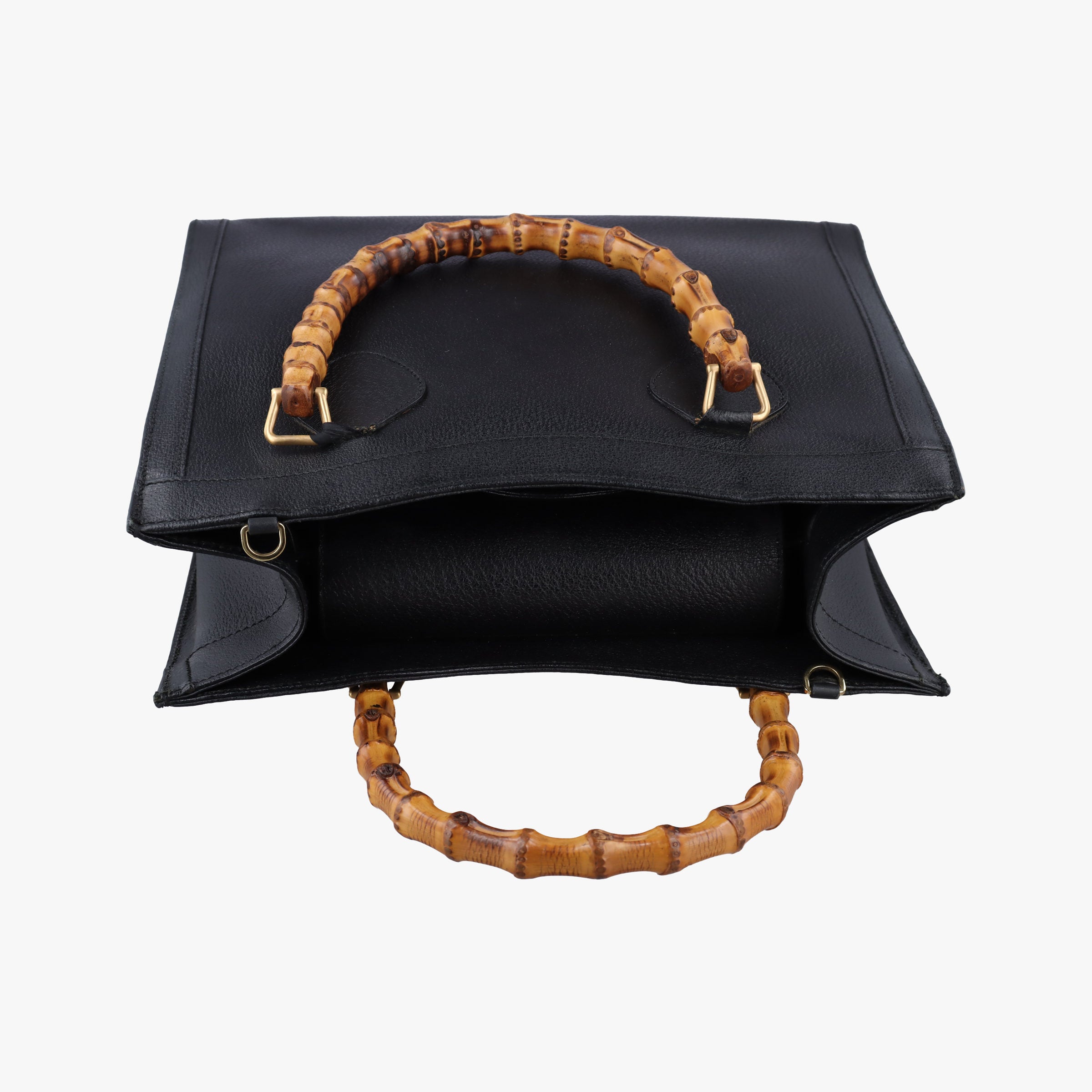 Secondhand Gucci Bamboo Black Leather 002.28 handbag | stylenewstar