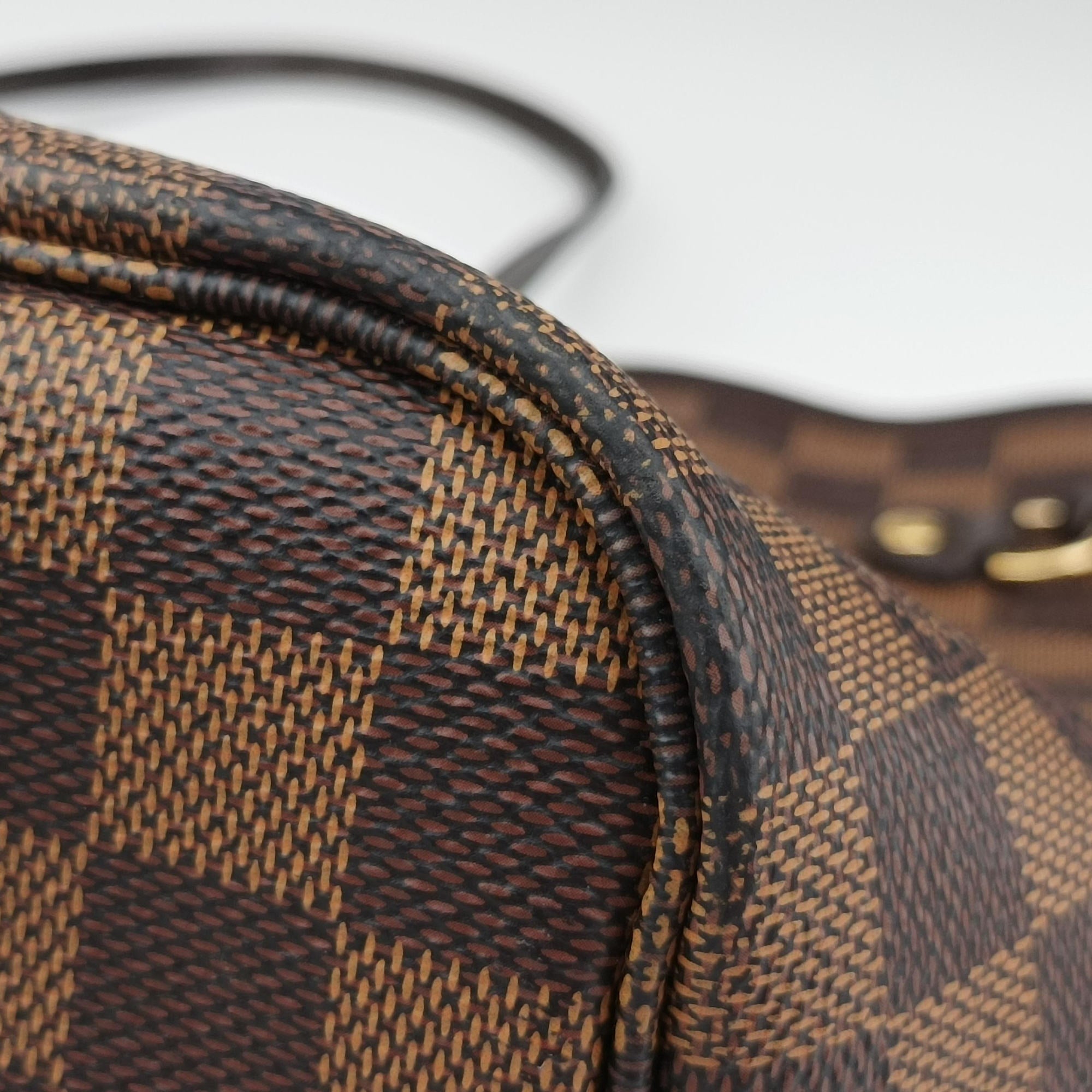 Pre-owned Louis Vuitton NEVERFULL MM EBENE Damier Canvas N51105 shoulderbag | stylenewstar