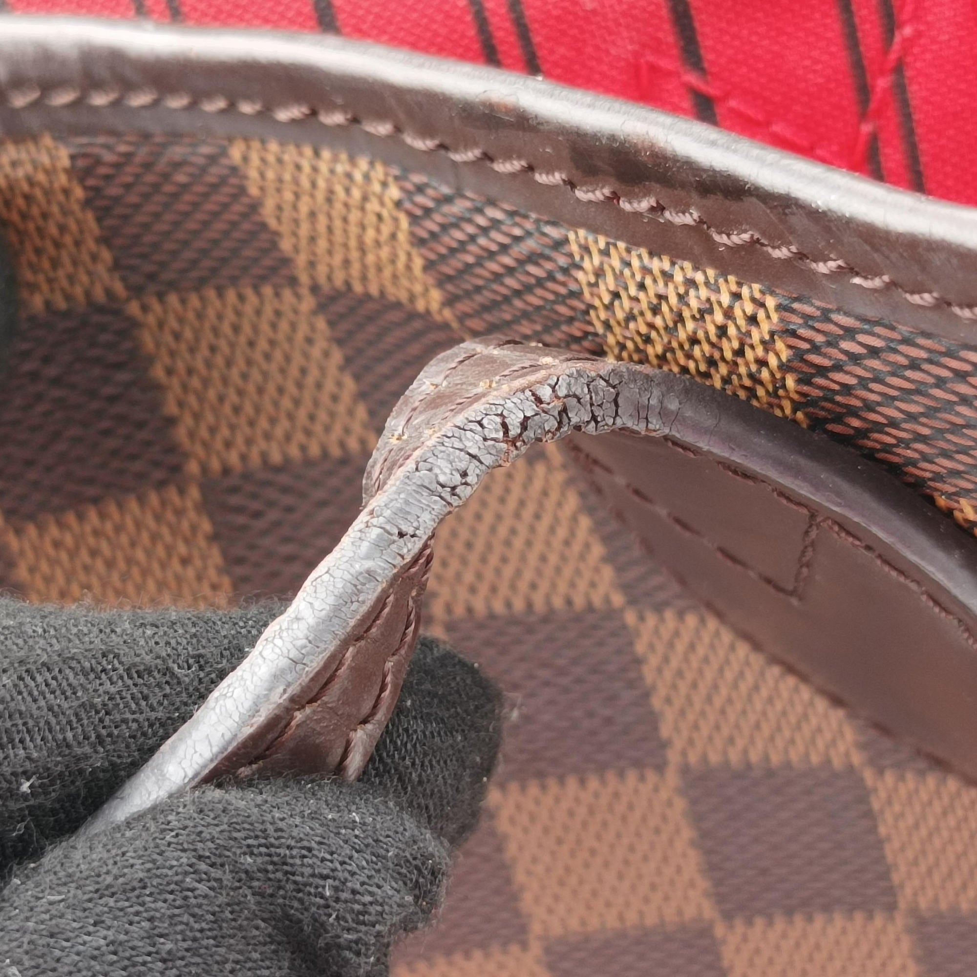 Pre-owned Louis Vuitton NEVERFULL MM EBENE Damier Canvas N51105 shoulderbag | stylenewstar