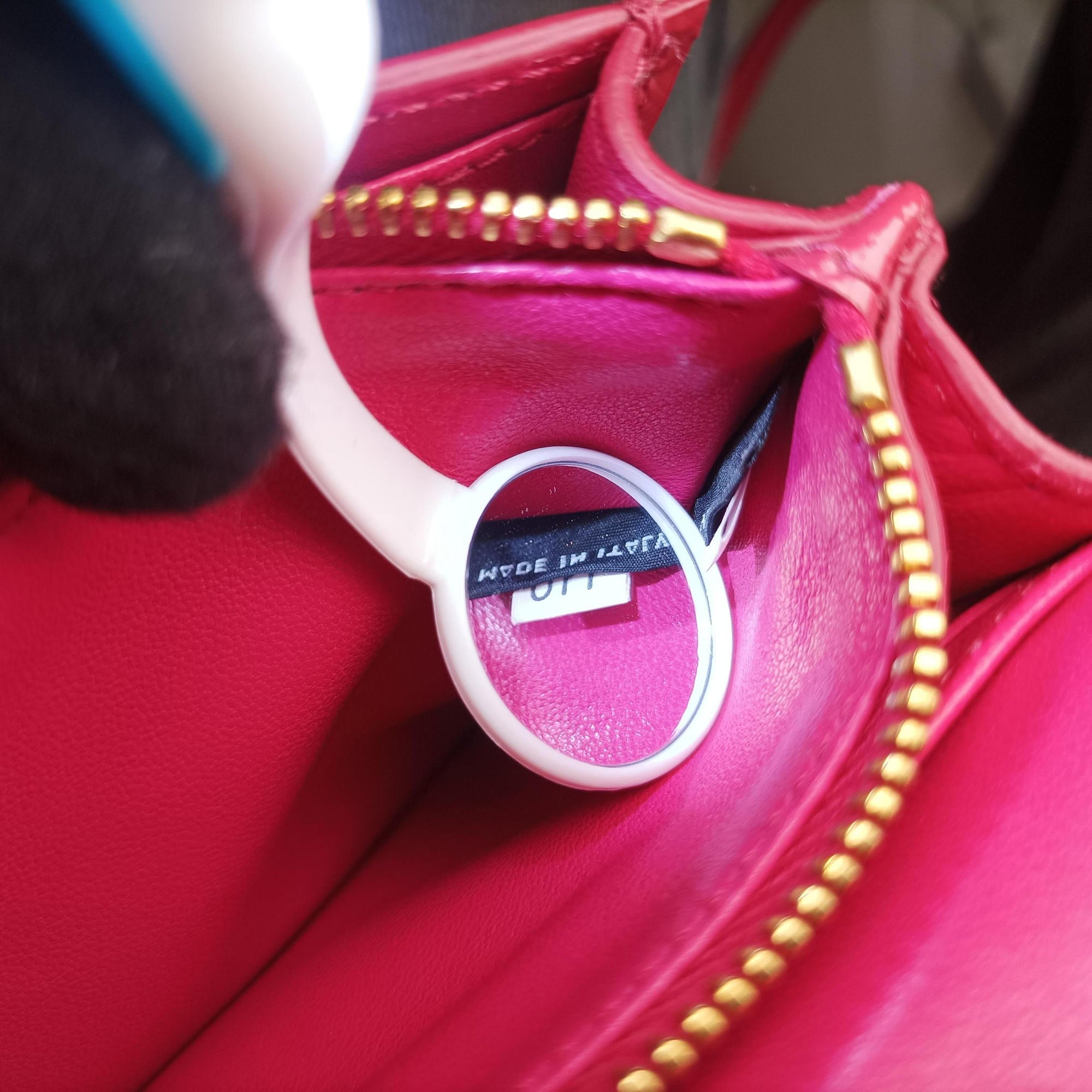 Pre-owned Prada Sling Bandoliera Red Patent SAFFIANO Leather　  shoulderbag | stylenewstar