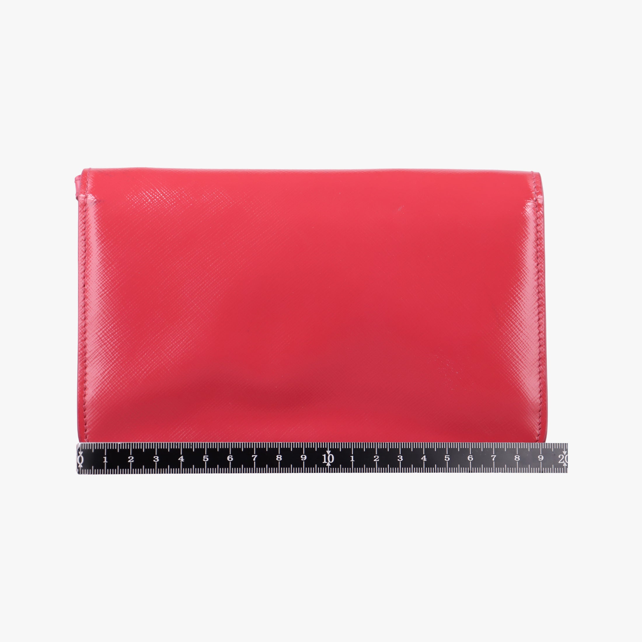 Pre-owned Prada Sling Bandoliera Red Patent SAFFIANO Leather　  shoulderbag | stylenewstar