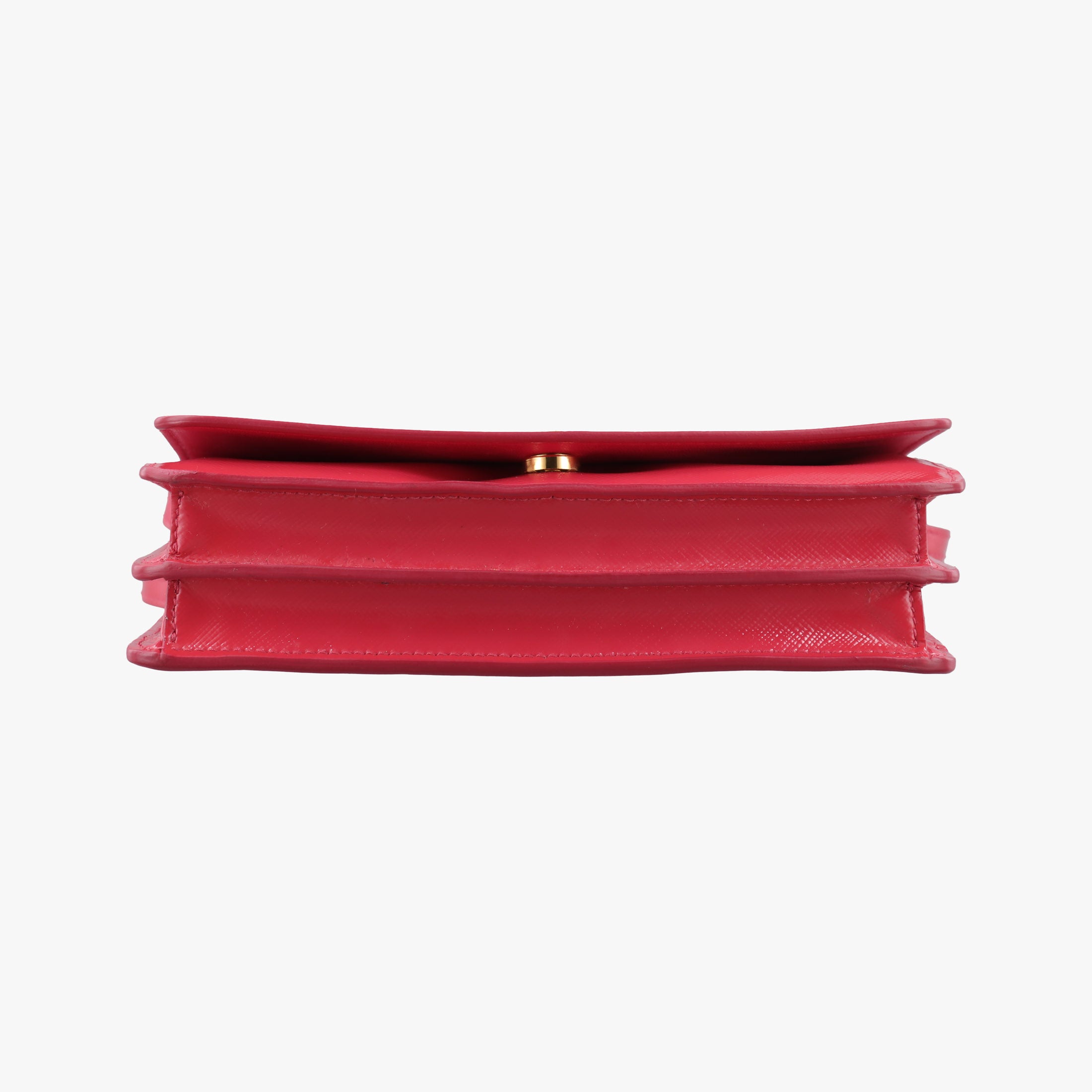 Pre-owned Prada Sling Bandoliera Red Patent SAFFIANO Leather　  shoulderbag | stylenewstar