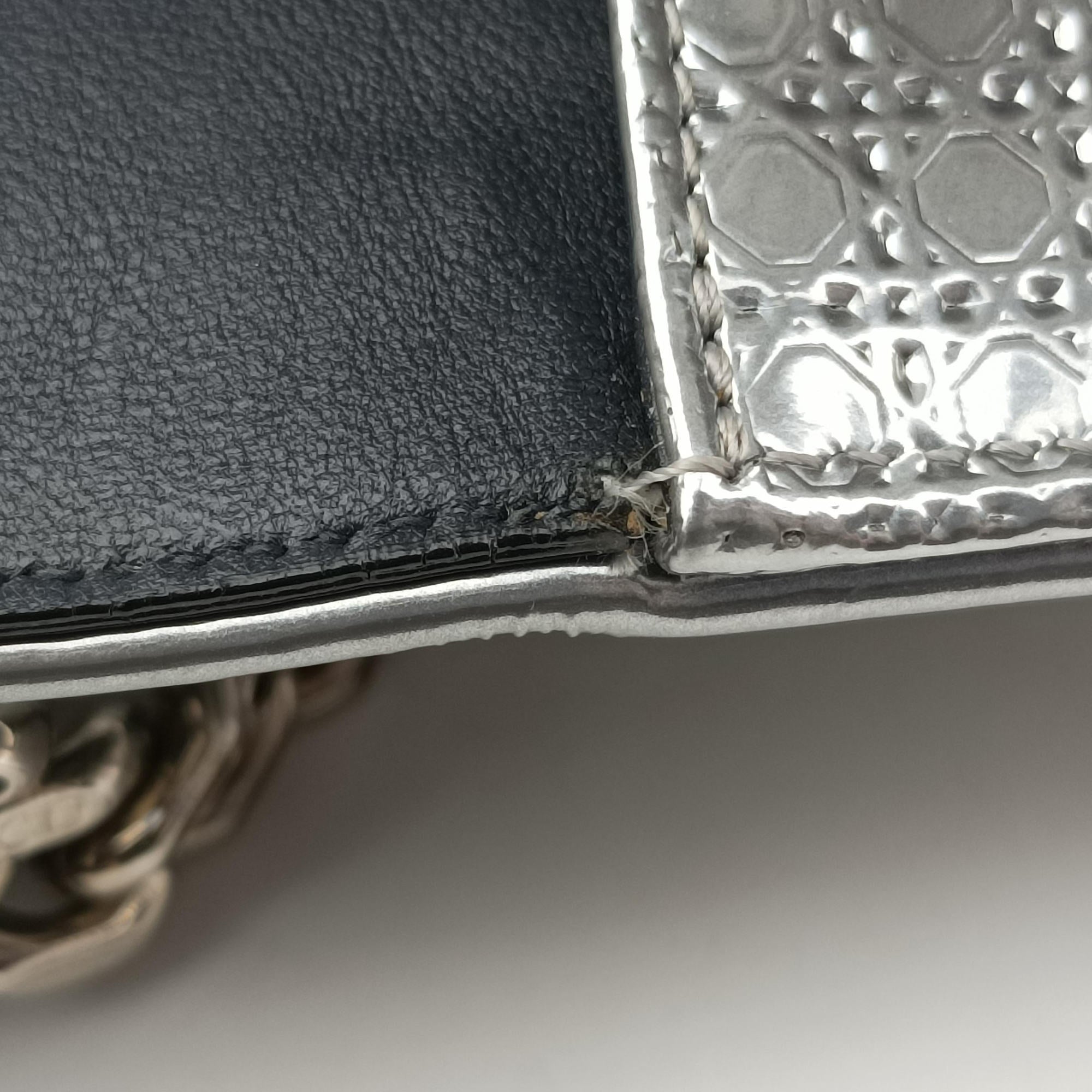 Pre-owned Christian Dior Diorama Silver Leather  shoulderbag | stylenewstar