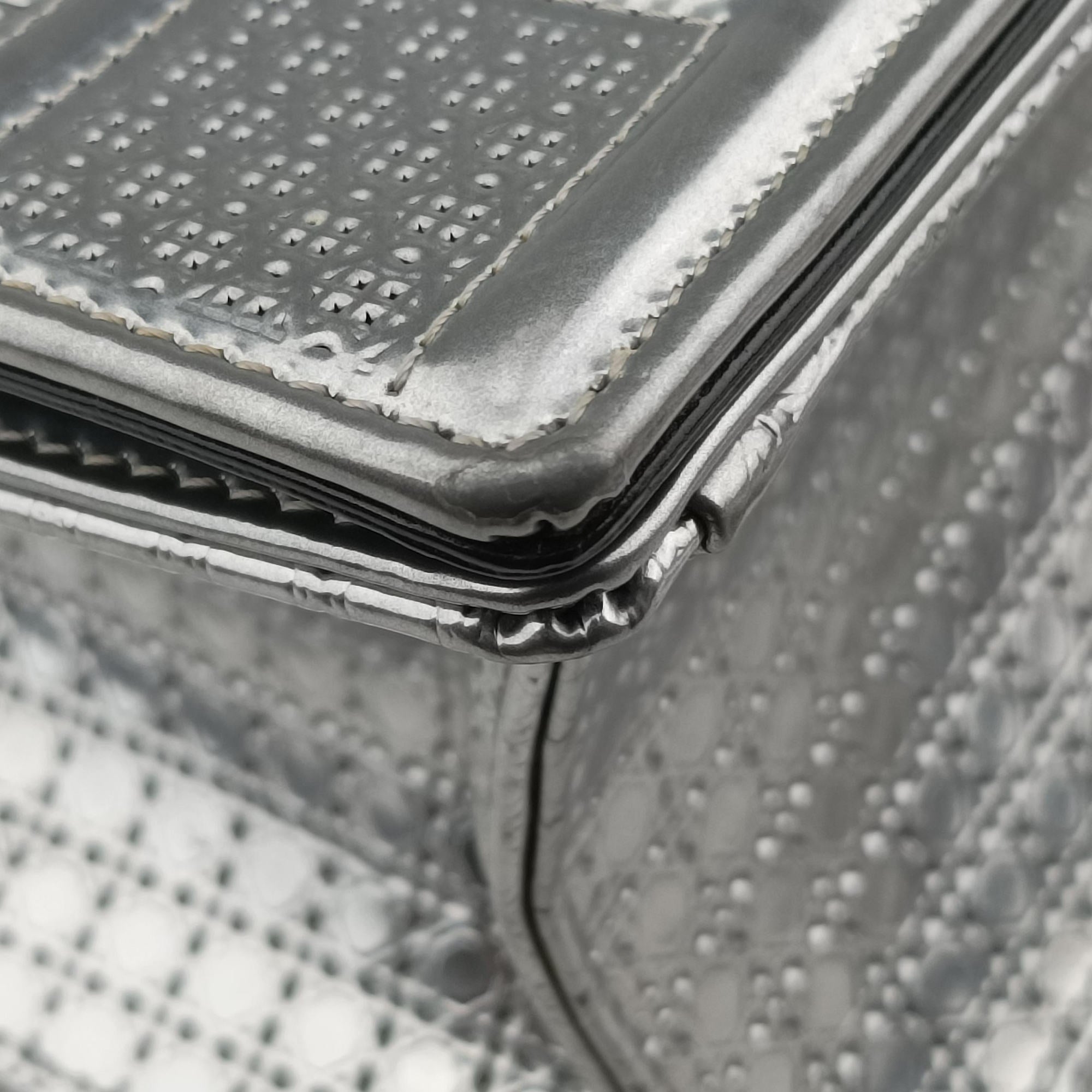Pre-owned Christian Dior Diorama Silver Leather  shoulderbag | stylenewstar