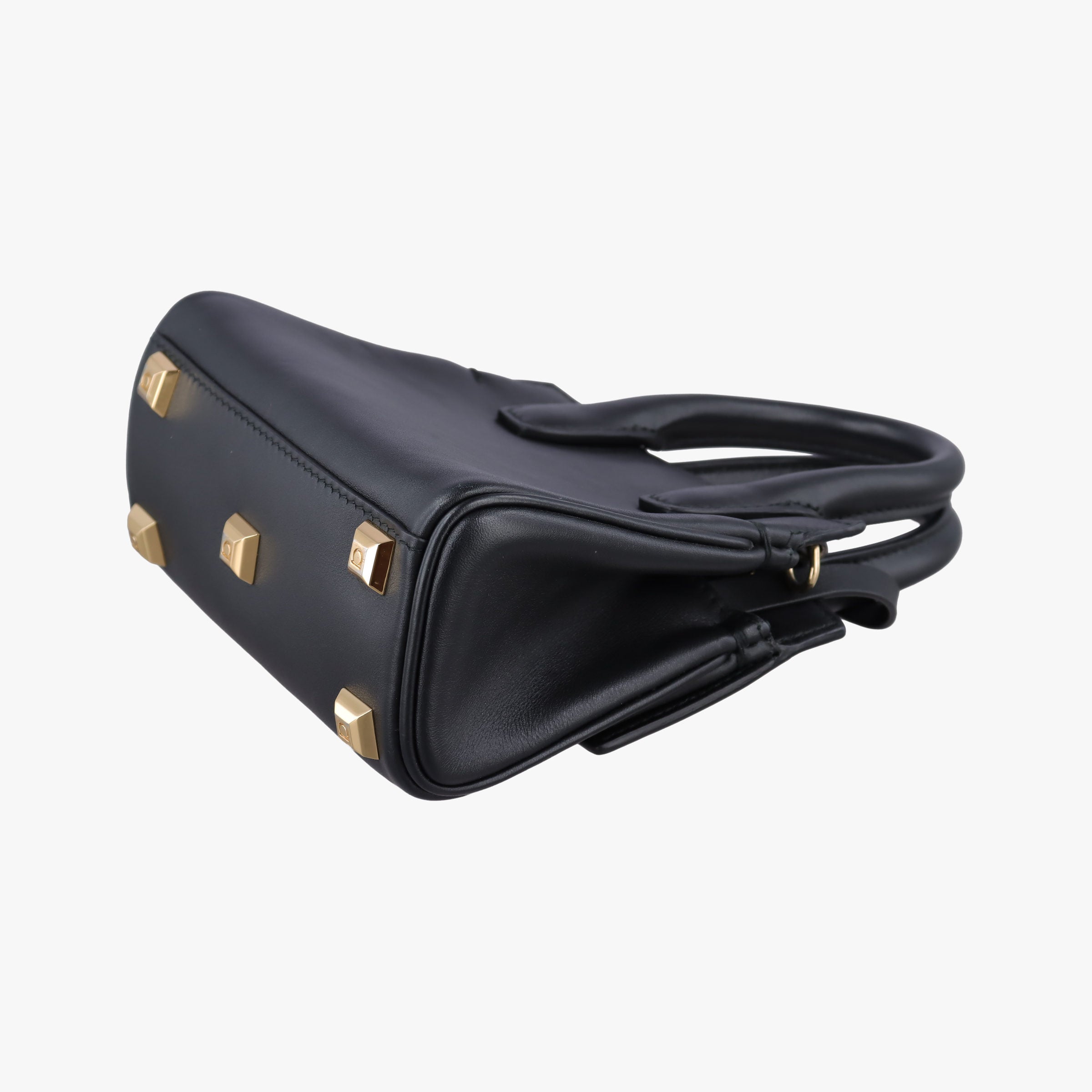 Pre-owned Ferragamo Studio Black Leather  shoulderbag | stylenewstar