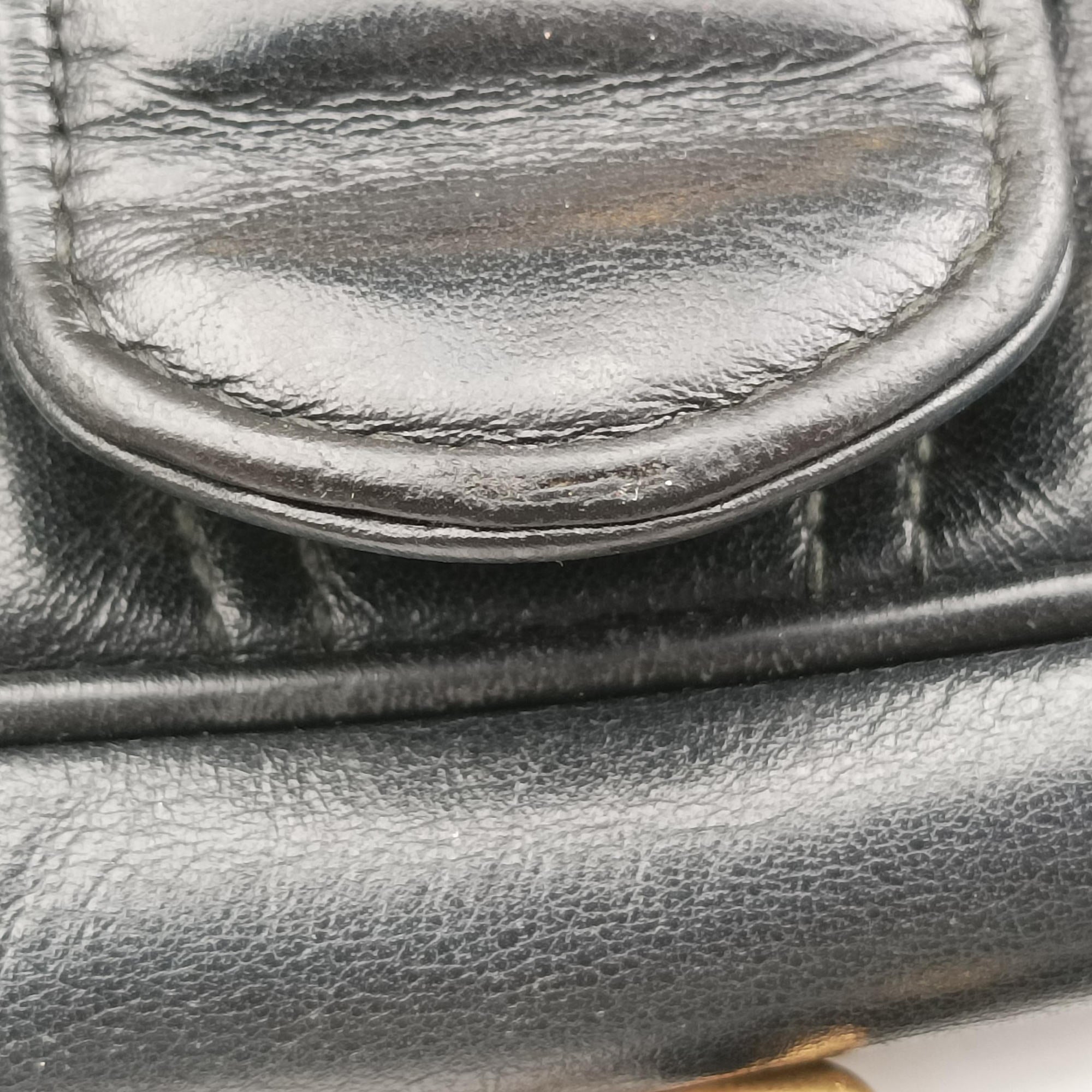 Pre-owned Gucci GG Marmont Black Leather 443497 shoulderbag | stylenewstar