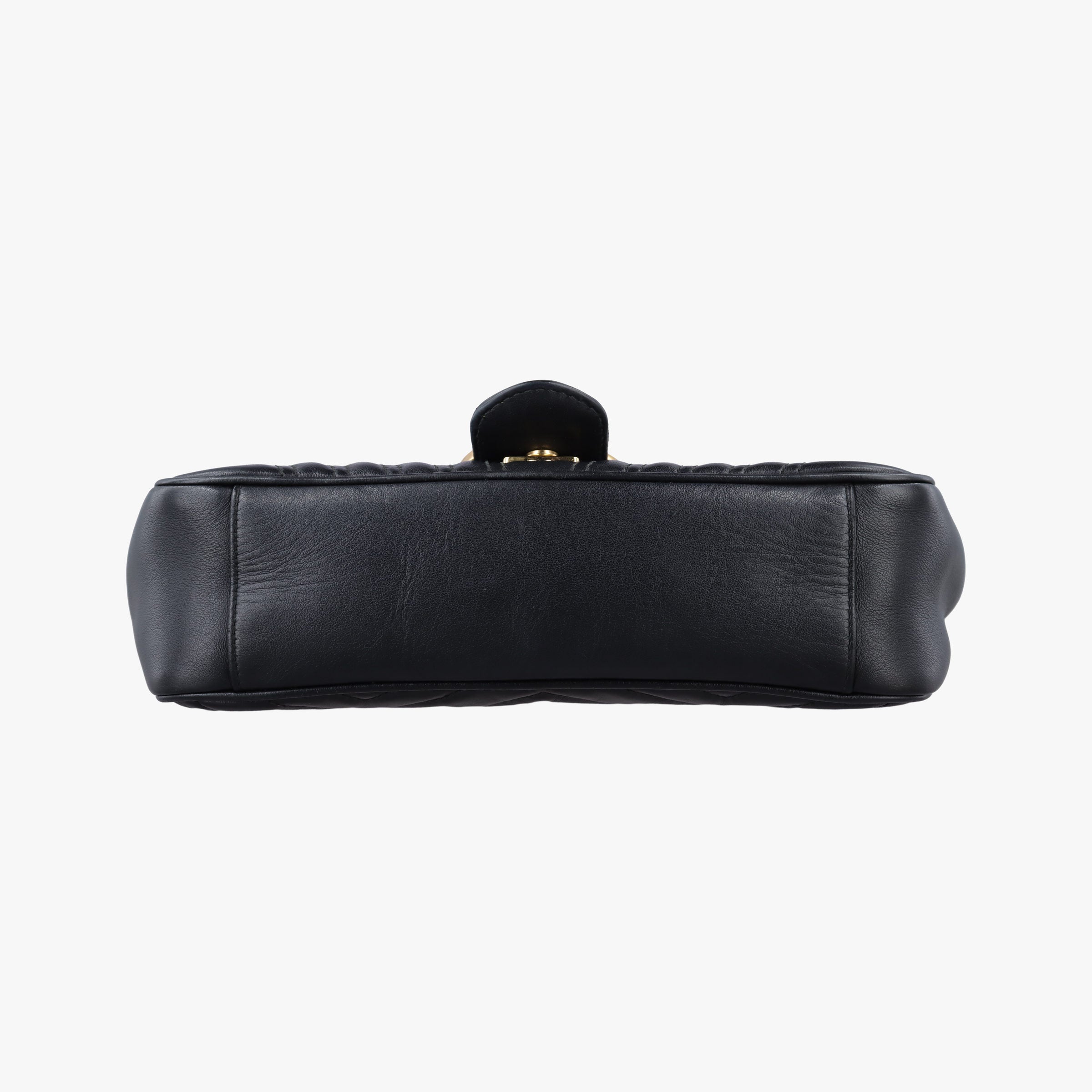 Pre-owned Gucci GG Marmont Black Leather 443497 shoulderbag | stylenewstar