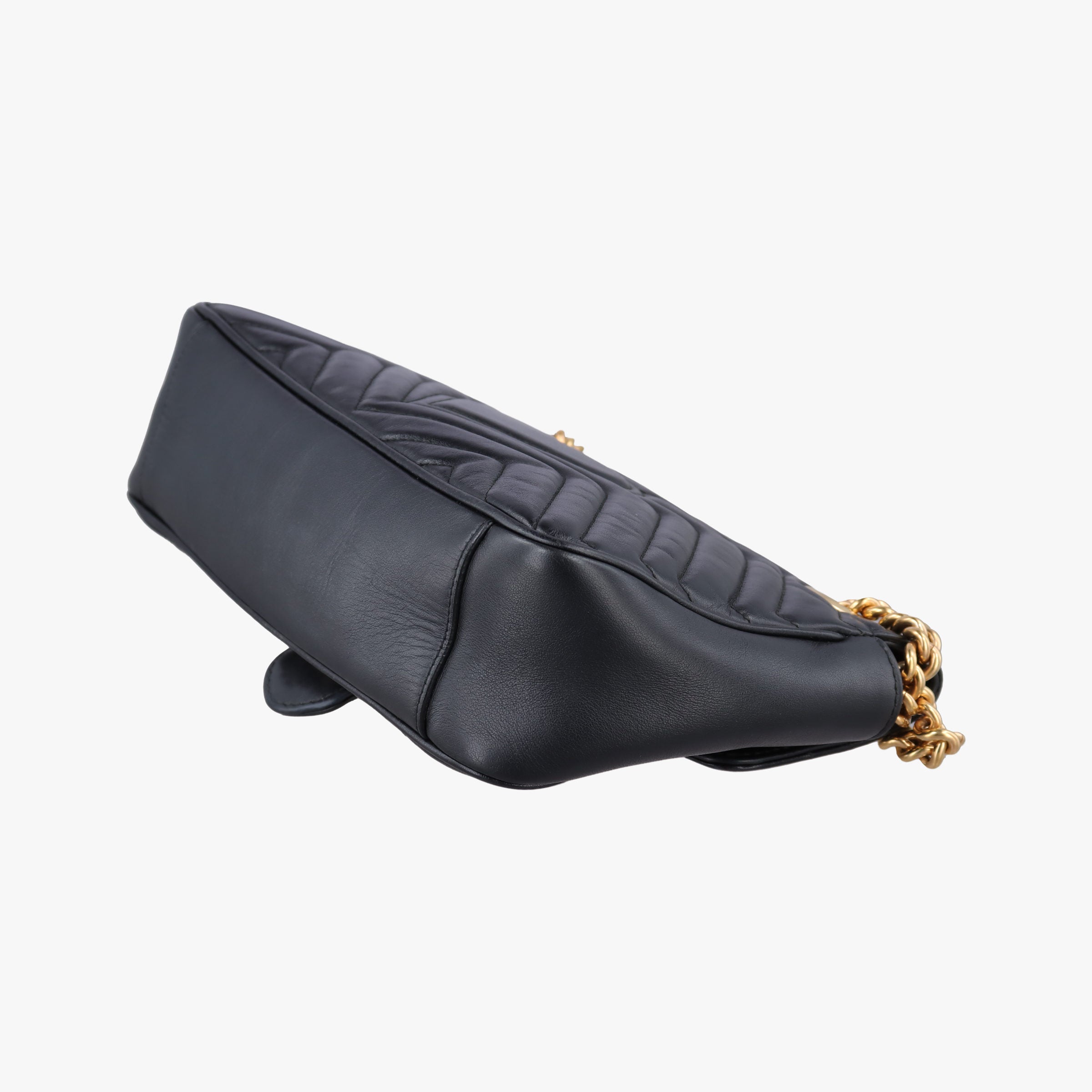 Pre-owned Gucci GG Marmont Black Leather 443497 shoulderbag | stylenewstar
