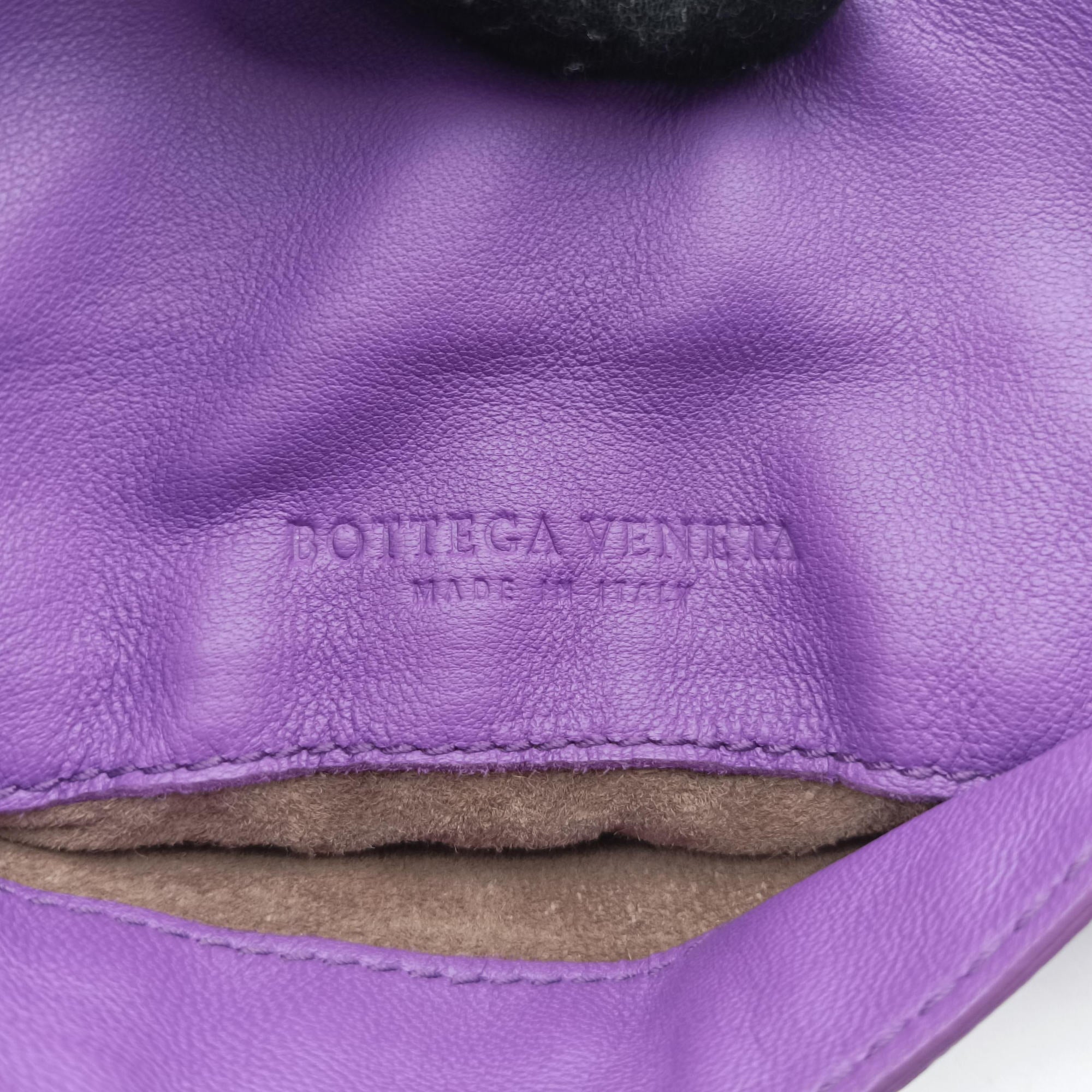 Pre-owned Bottega Veneta Intrecciato Purple lambskin  shoulderbag | stylenewstar