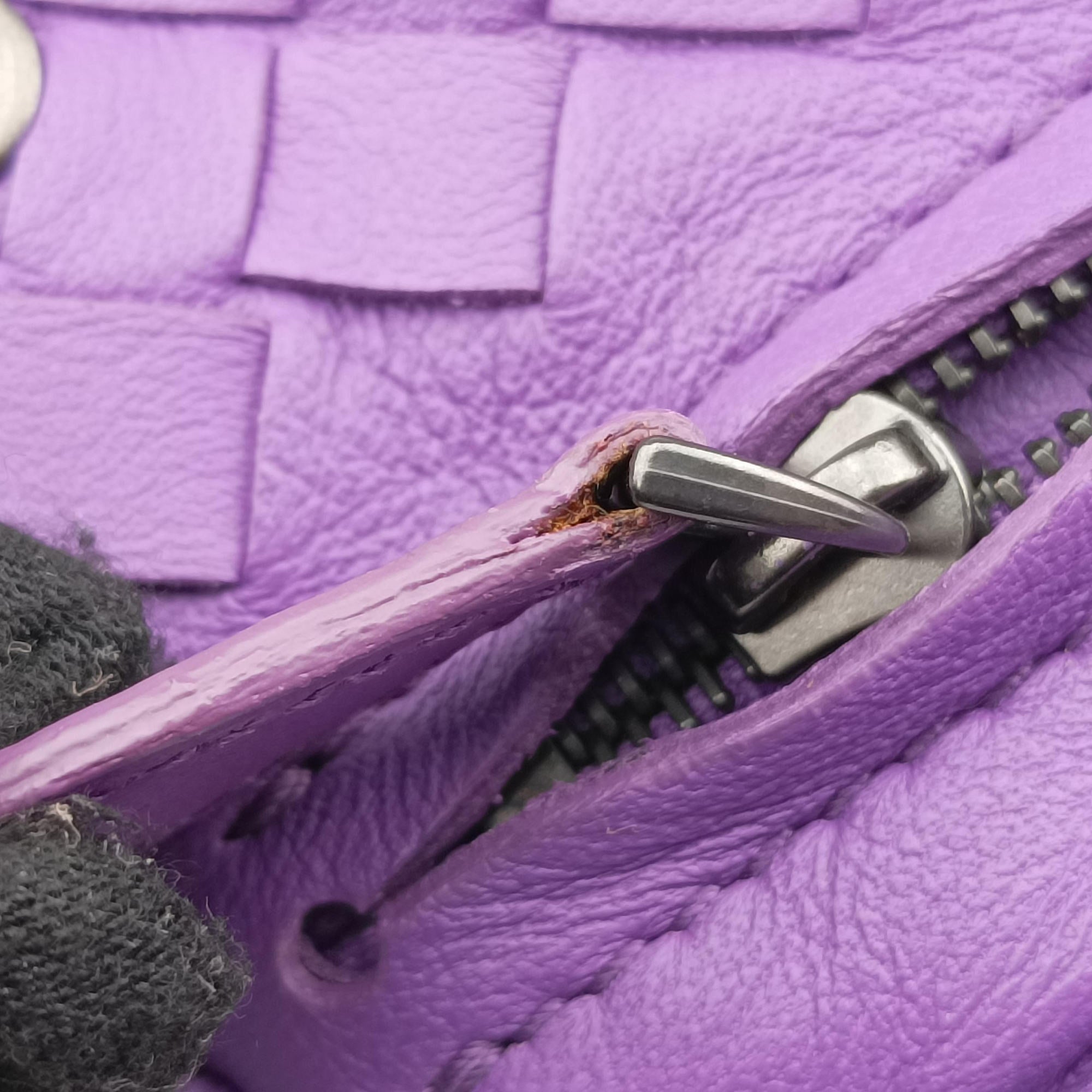 Pre-owned Bottega Veneta Intrecciato Purple lambskin  shoulderbag | stylenewstar