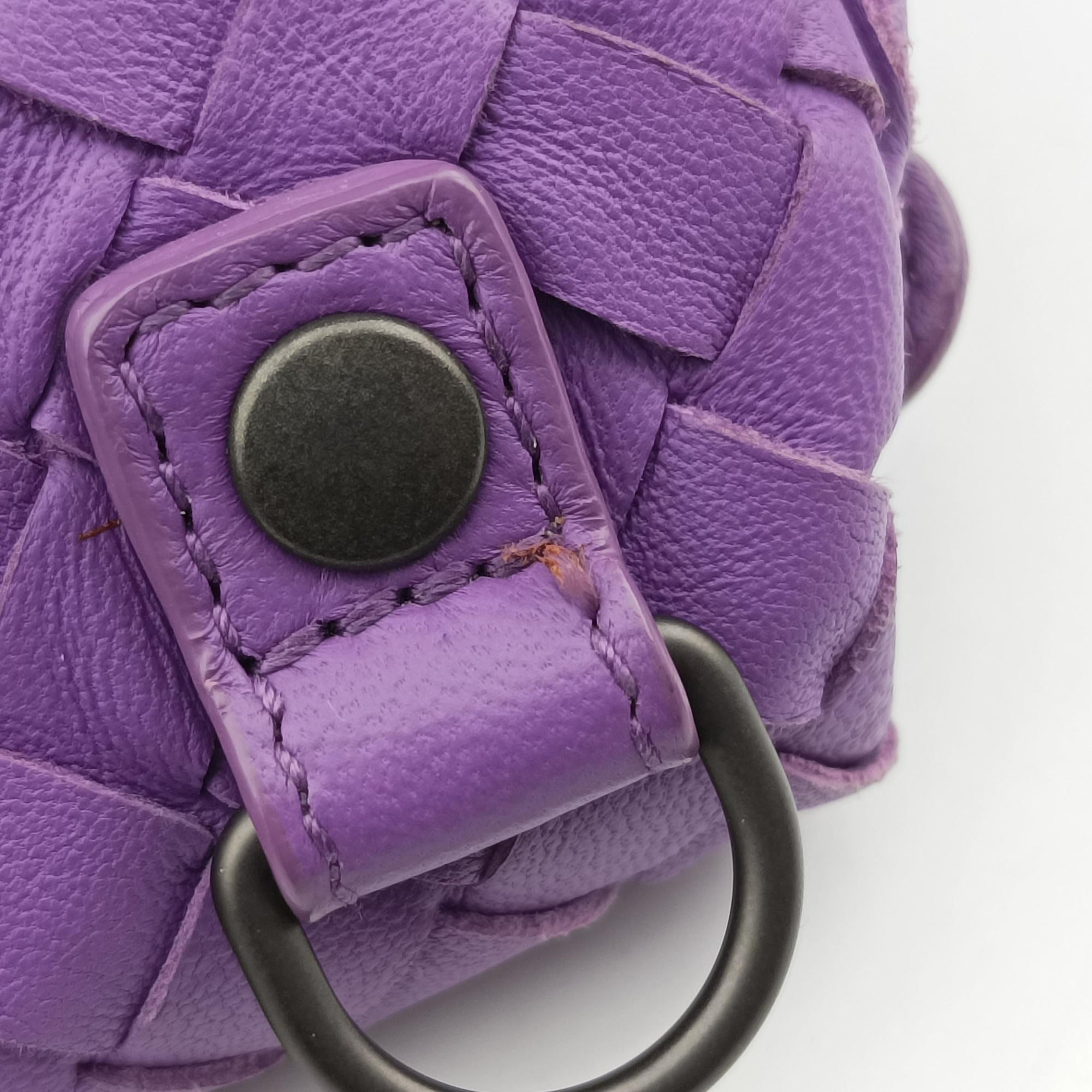 Pre-owned Bottega Veneta Intrecciato Purple lambskin  shoulderbag | stylenewstar