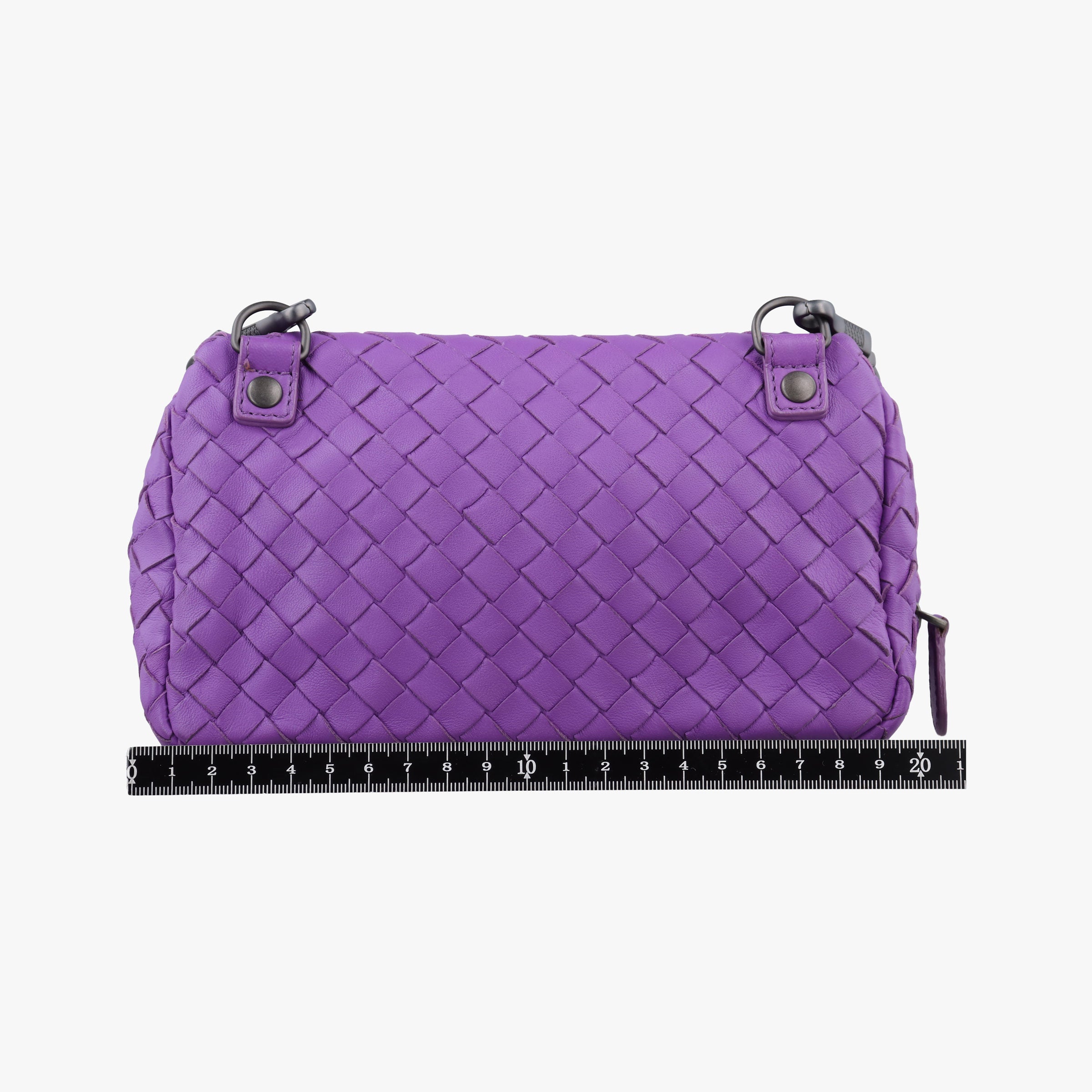 Pre-owned Bottega Veneta Intrecciato Purple lambskin  shoulderbag | stylenewstar