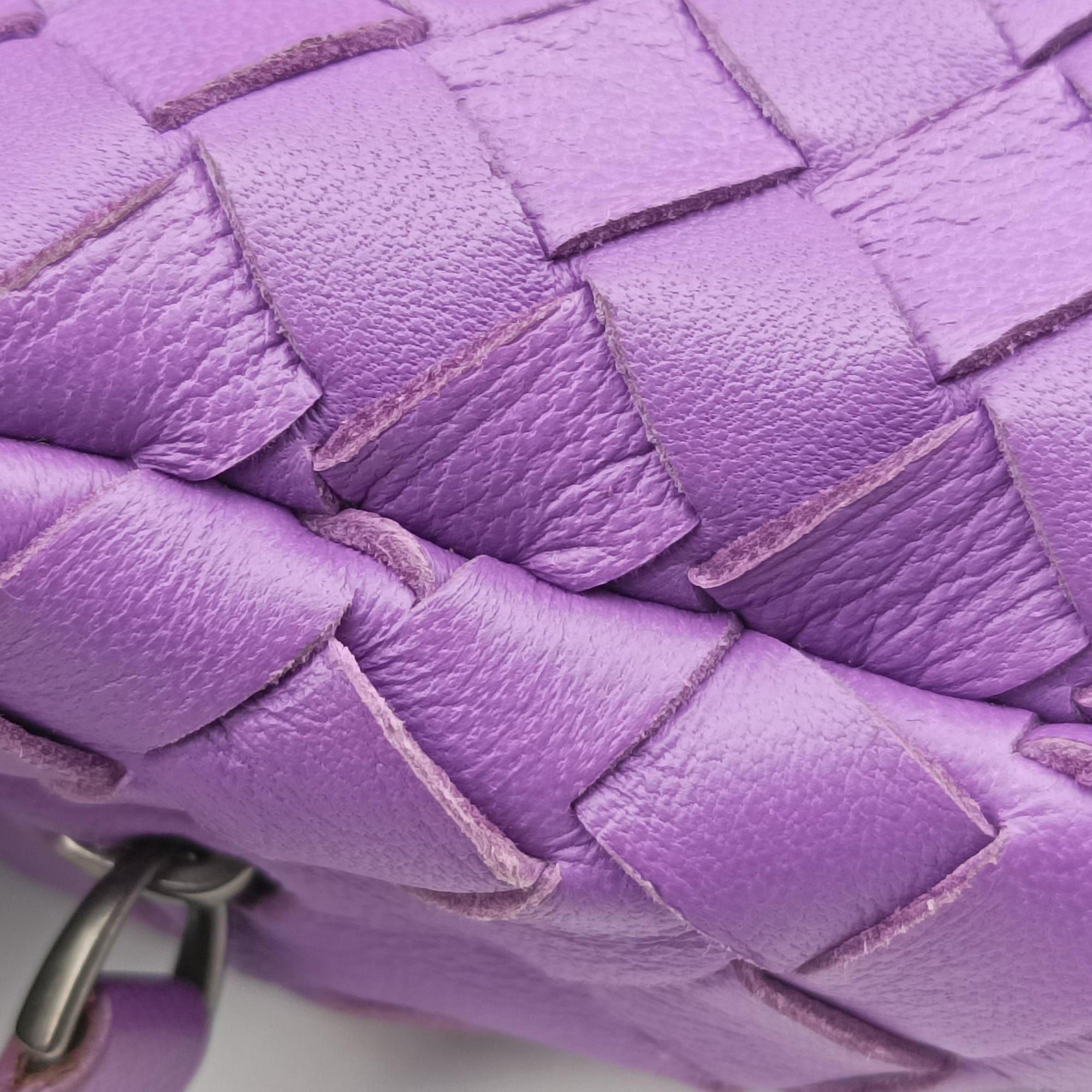 Pre-owned Bottega Veneta Intrecciato Purple lambskin  shoulderbag | stylenewstar