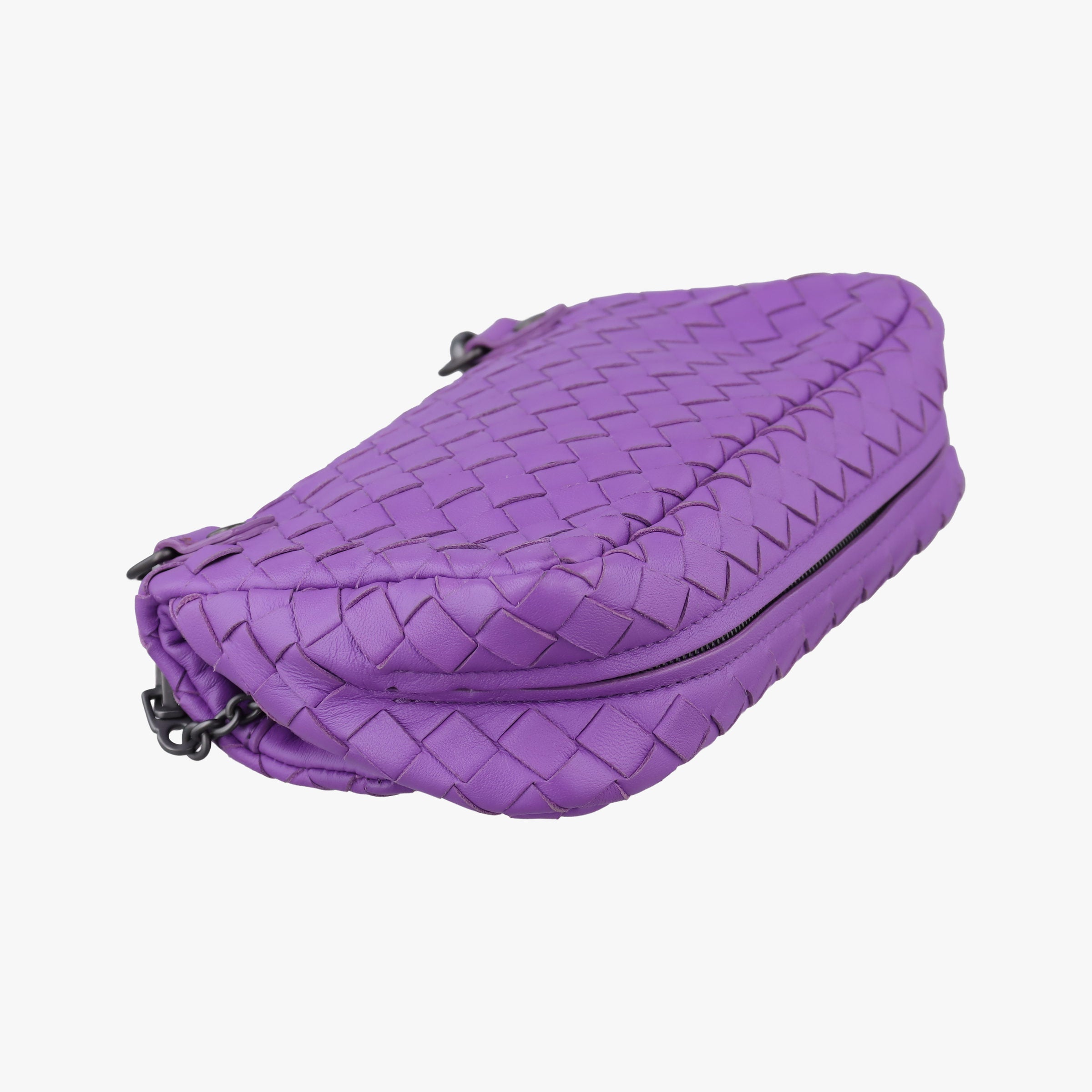 Pre-owned Bottega Veneta Intrecciato Purple lambskin  shoulderbag | stylenewstar