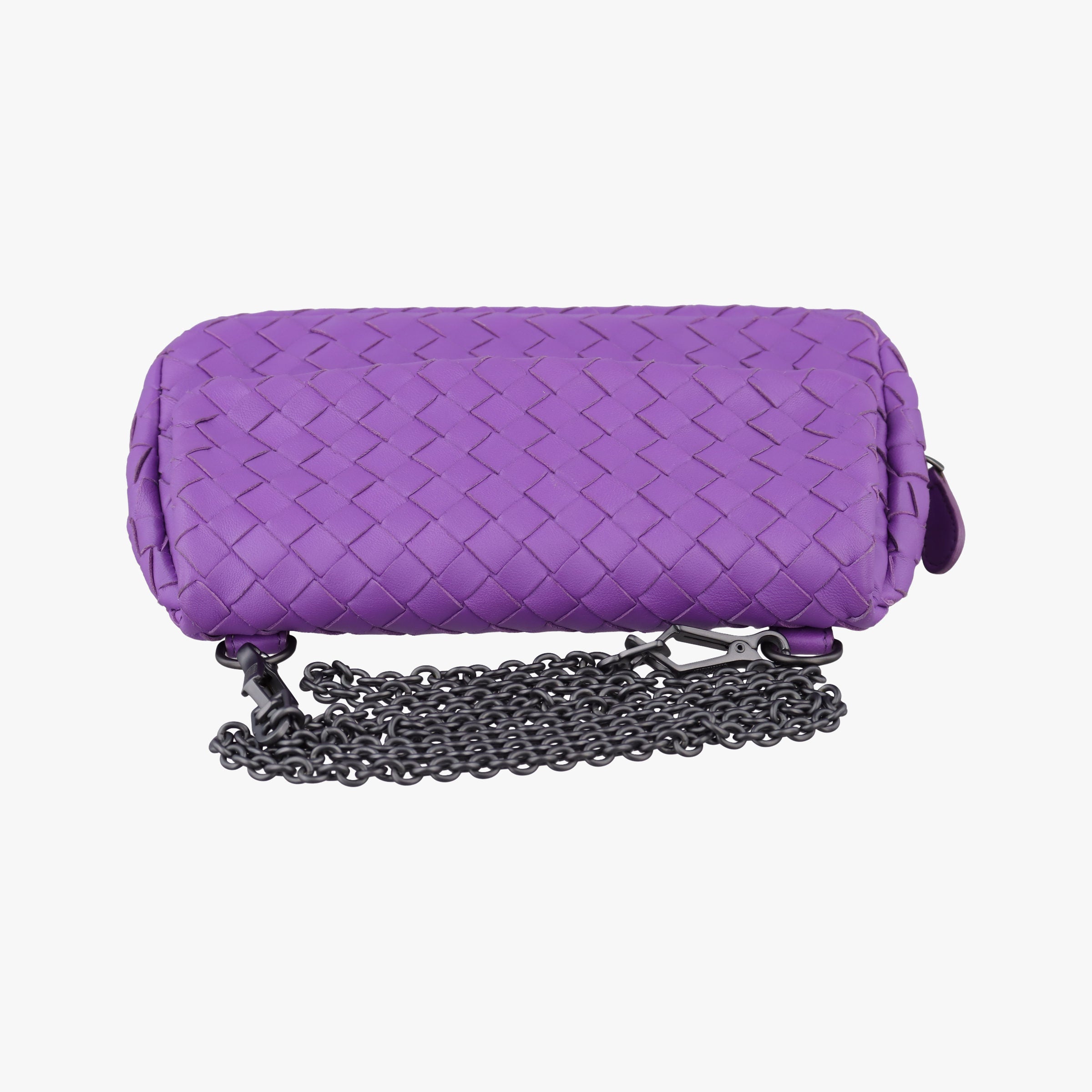 Pre-owned Bottega Veneta Intrecciato Purple lambskin  shoulderbag | stylenewstar