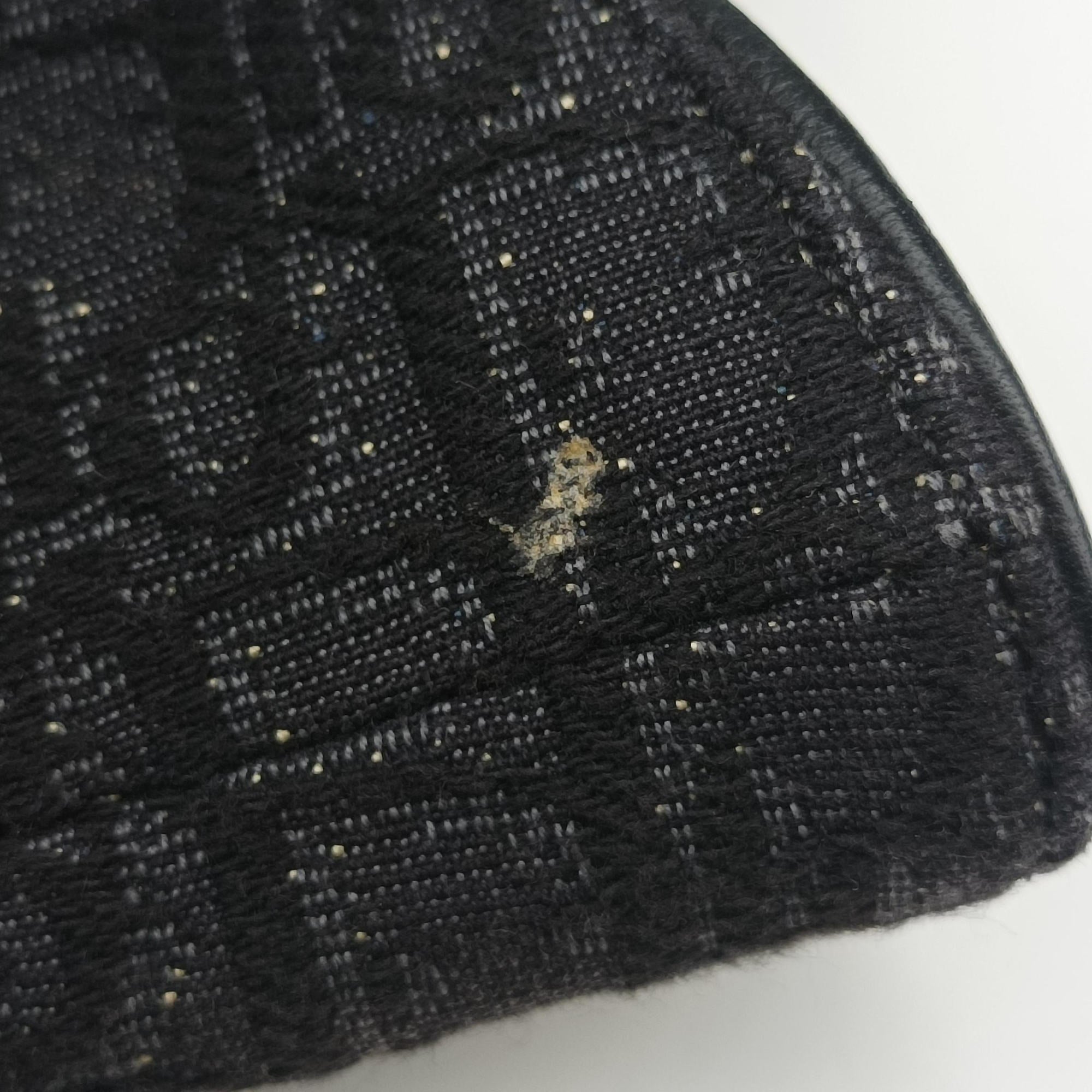 Vintage Christian Dior Saddle Black Jacquard×Leather 1ADPO093YKY shoulderbag | stylenewstar