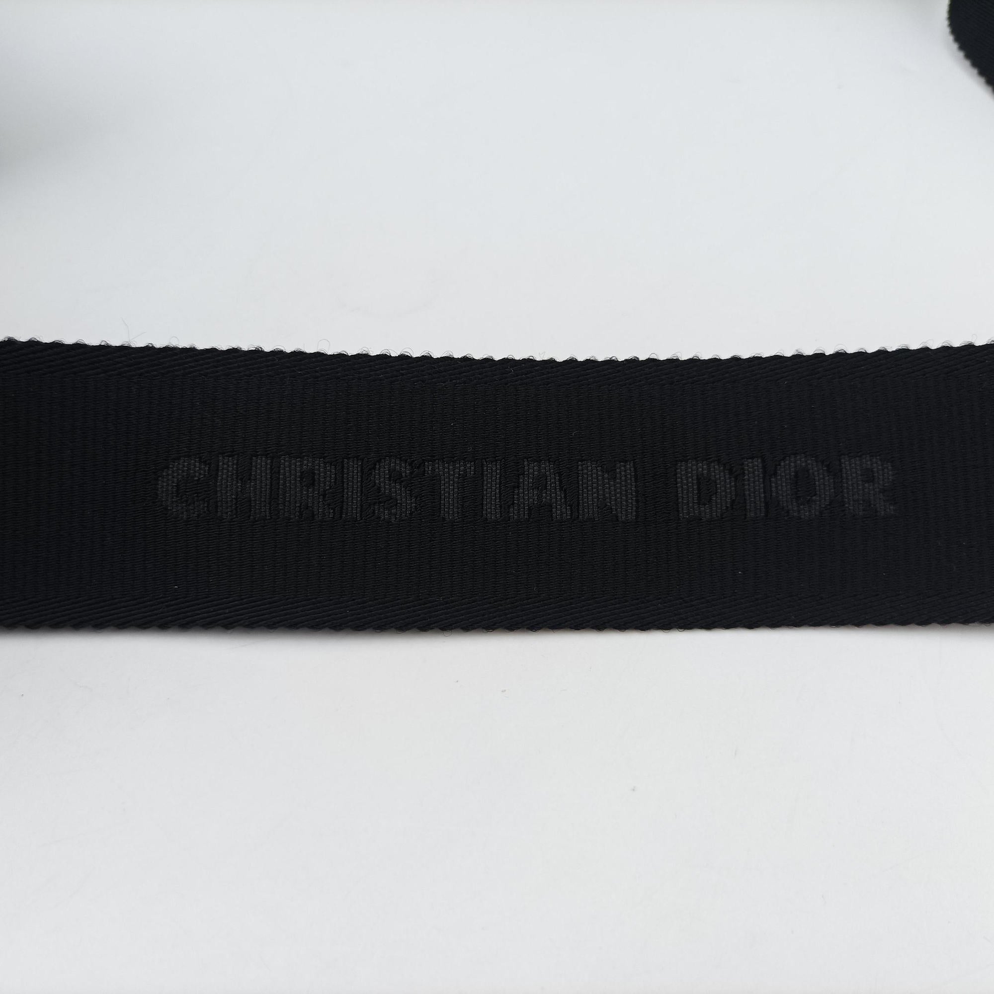 Vintage Christian Dior Saddle Black Jacquard×Leather 1ADPO093YKY shoulderbag | stylenewstar