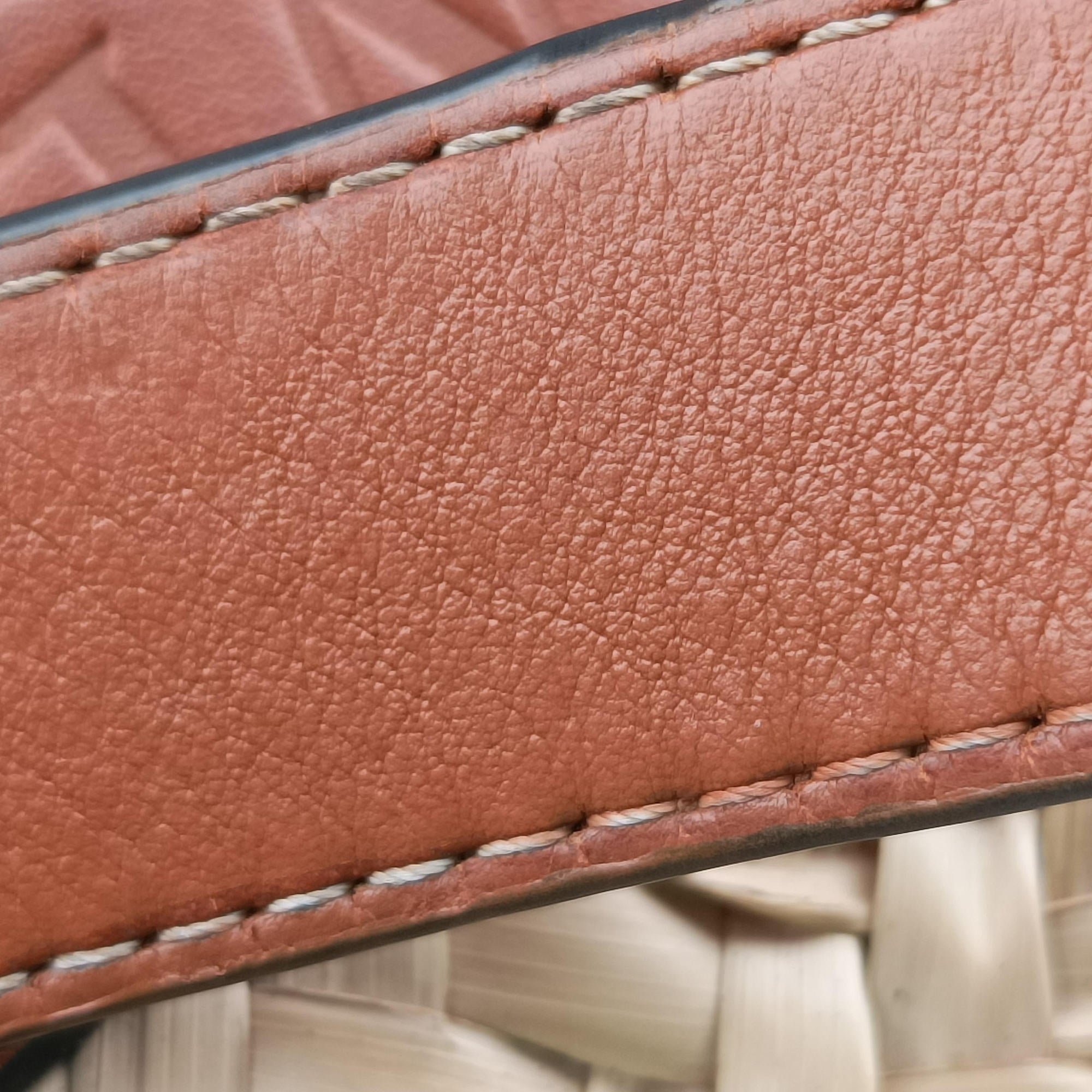 Vintage Loewe basket Beige×Brown Leather × Raffia  handbag | stylenewstar
