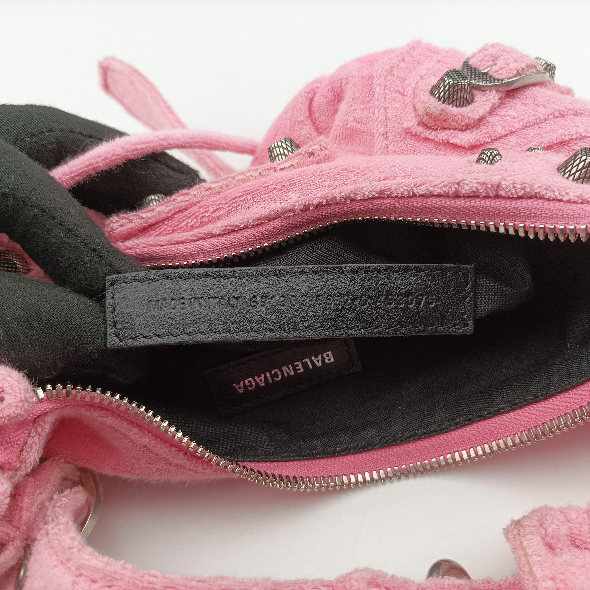 Vintage Balenciaga Le Cagole mini Pink Pile Fabric  shoulderbag | stylenewstar