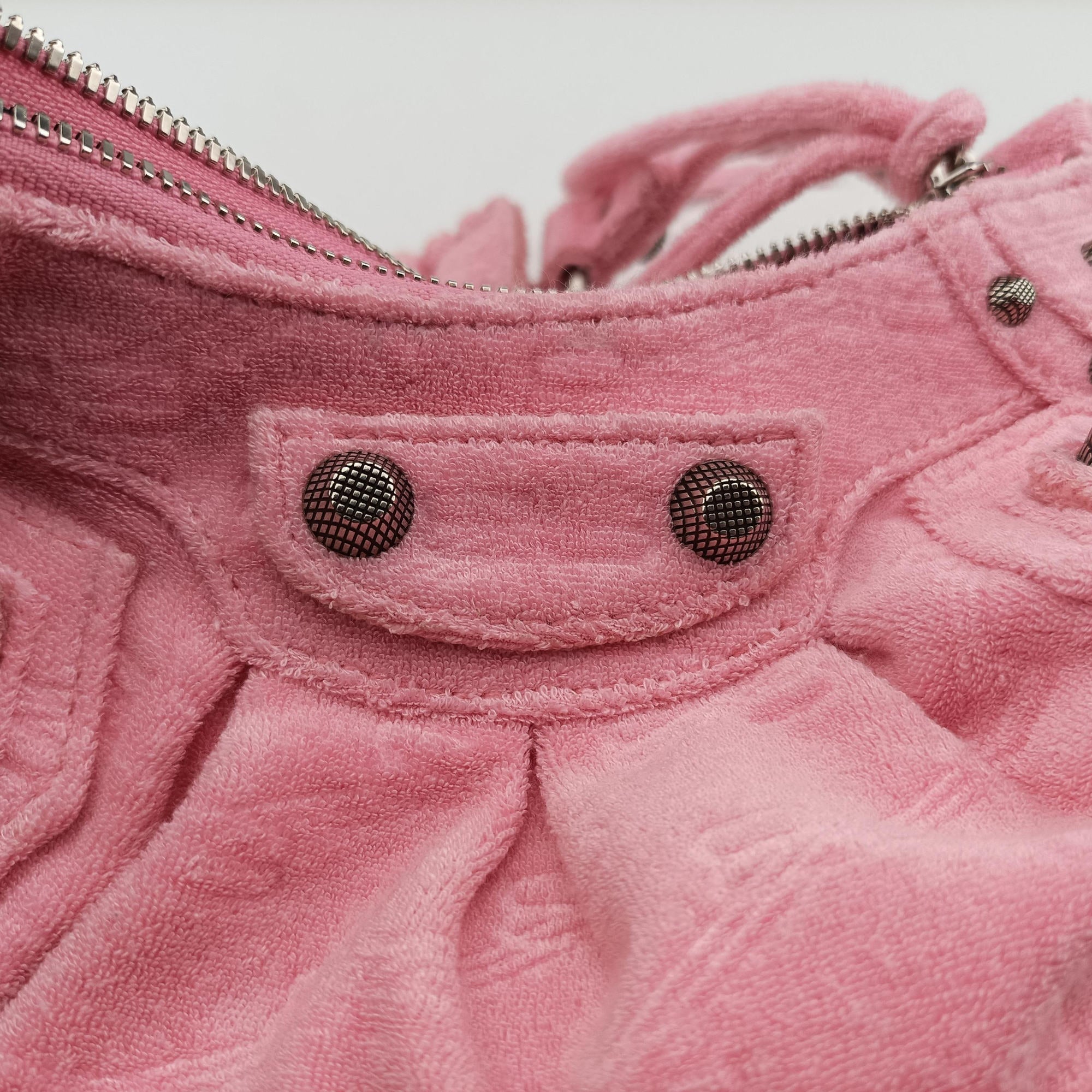 Vintage Balenciaga Le Cagole mini Pink Pile Fabric  shoulderbag | stylenewstar