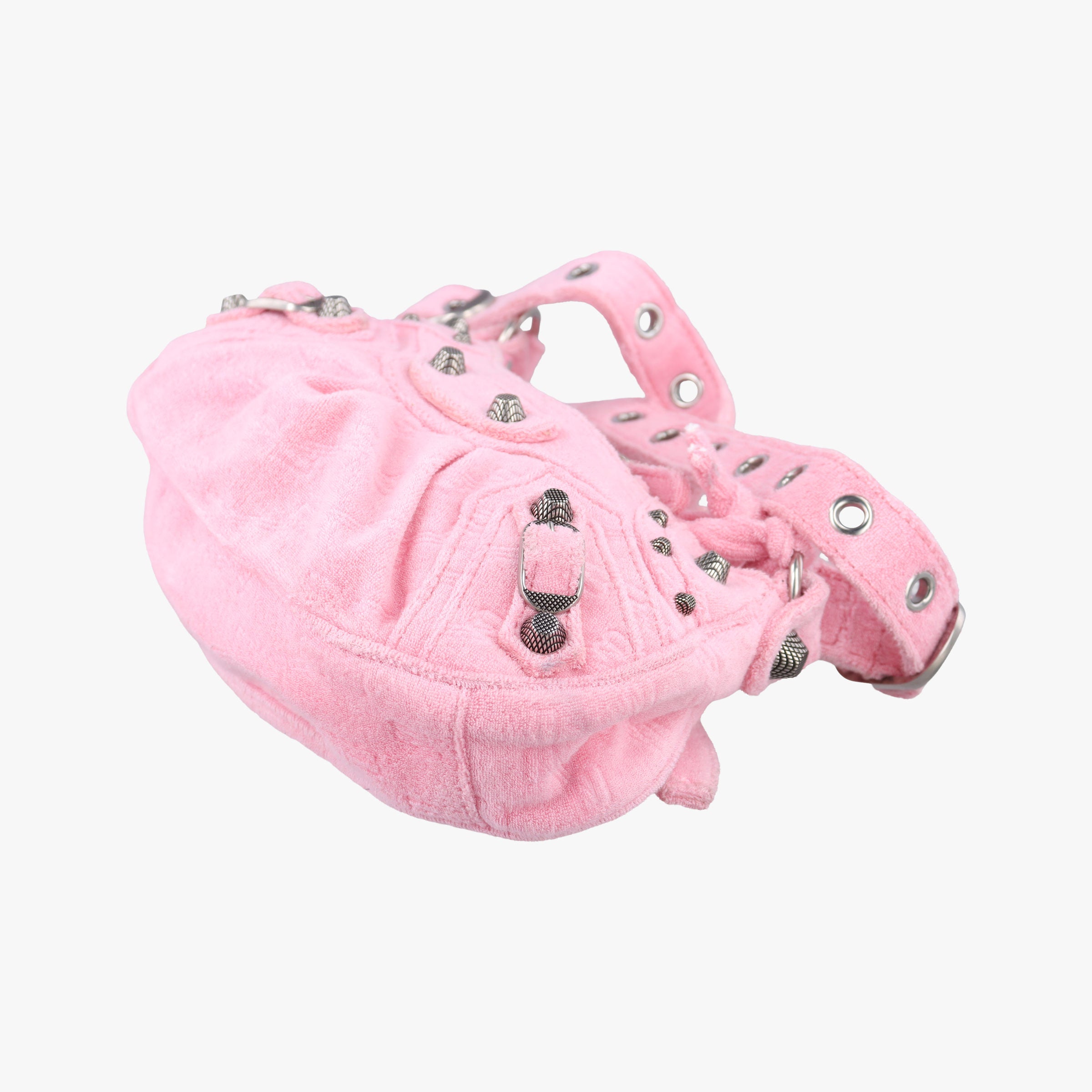 Vintage Balenciaga Le Cagole mini Pink Pile Fabric  shoulderbag | stylenewstar