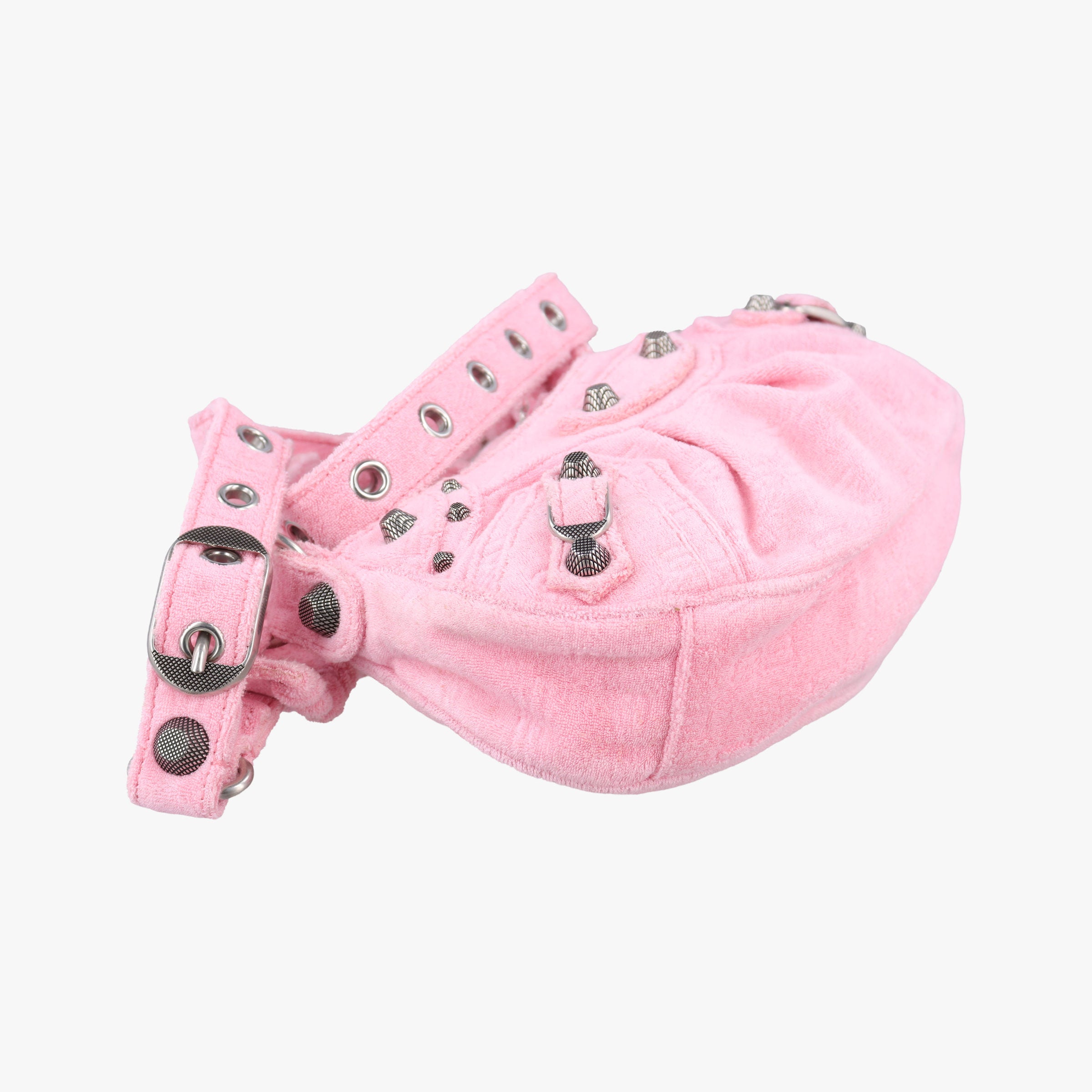 Vintage Balenciaga Le Cagole mini Pink Pile Fabric  shoulderbag | stylenewstar