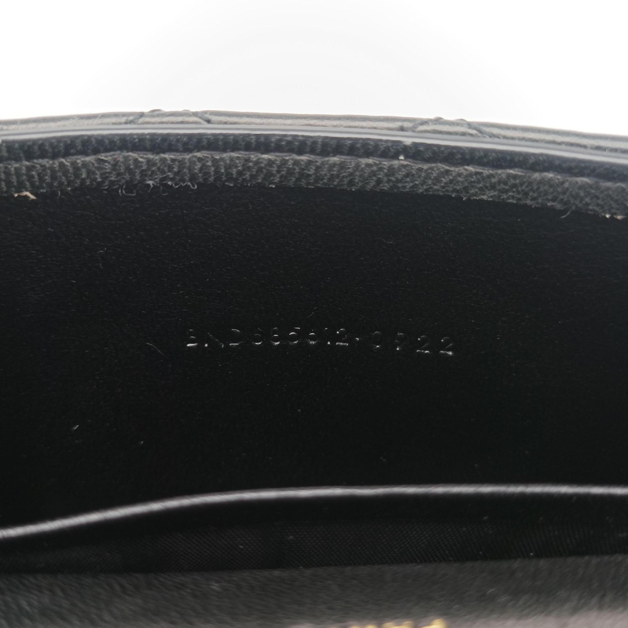 Pre-owned Yves Saint Laurent Gaby Micro Black Leather 685612 shoulderbag | stylenewstar
