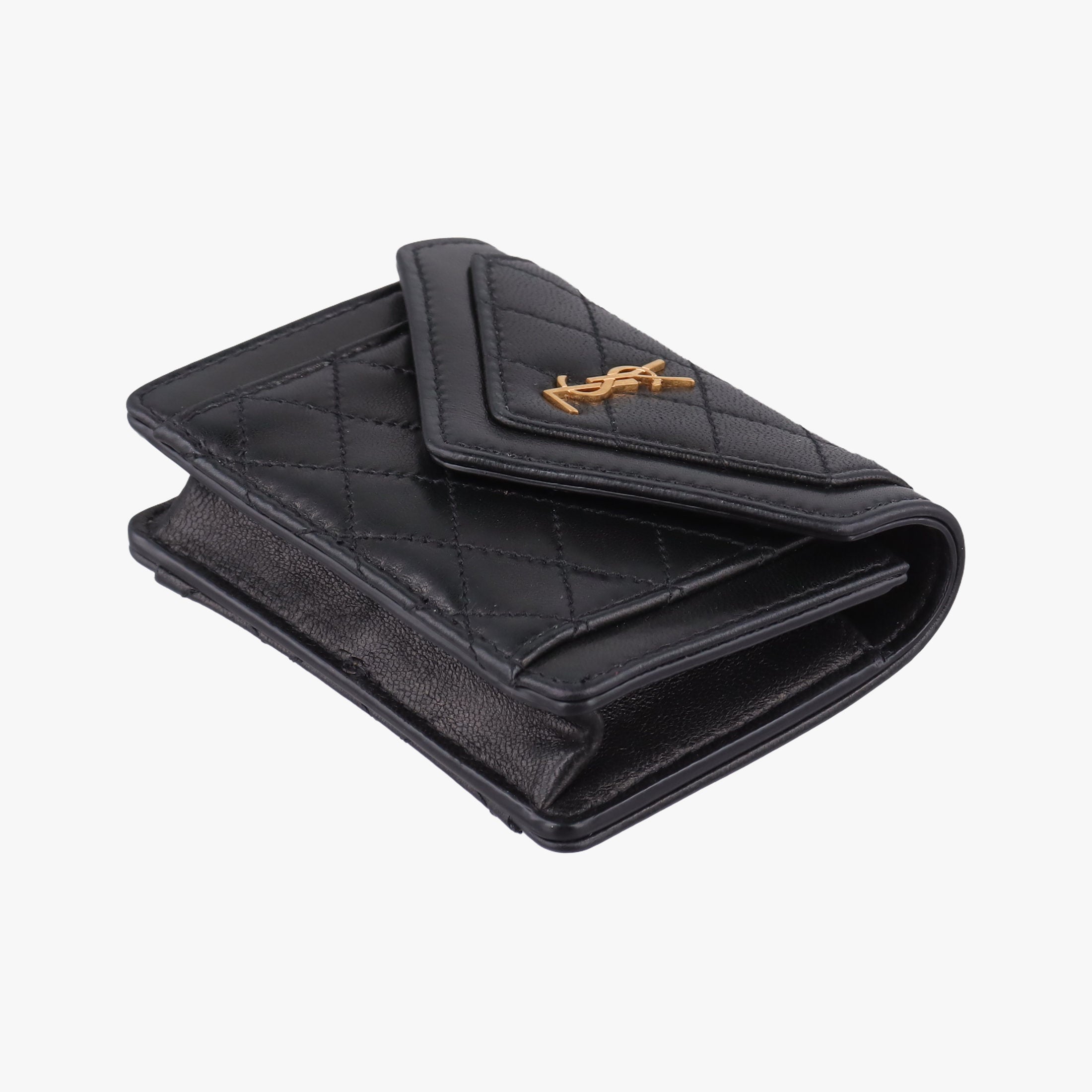 Pre-owned Yves Saint Laurent Gaby Micro Black Leather 685612 shoulderbag | stylenewstar