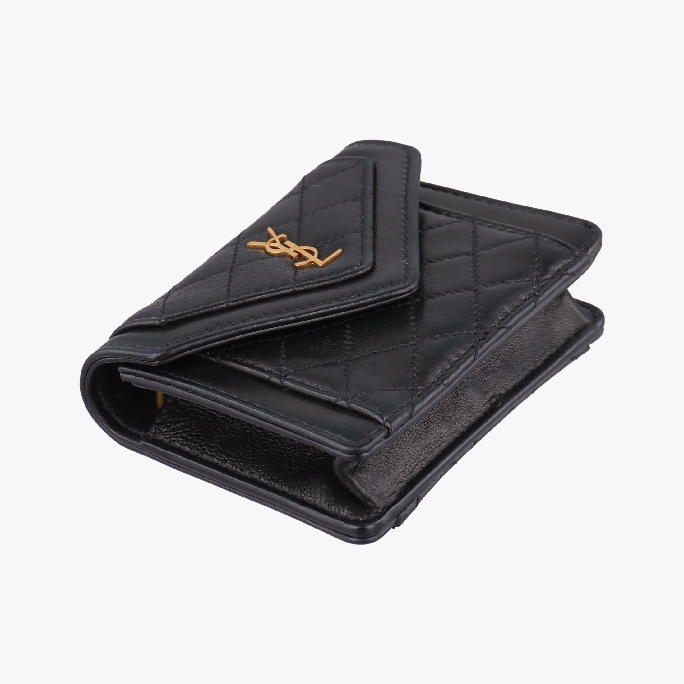 Pre-owned Yves Saint Laurent Gaby Micro Black Leather 685612 shoulderbag | stylenewstar