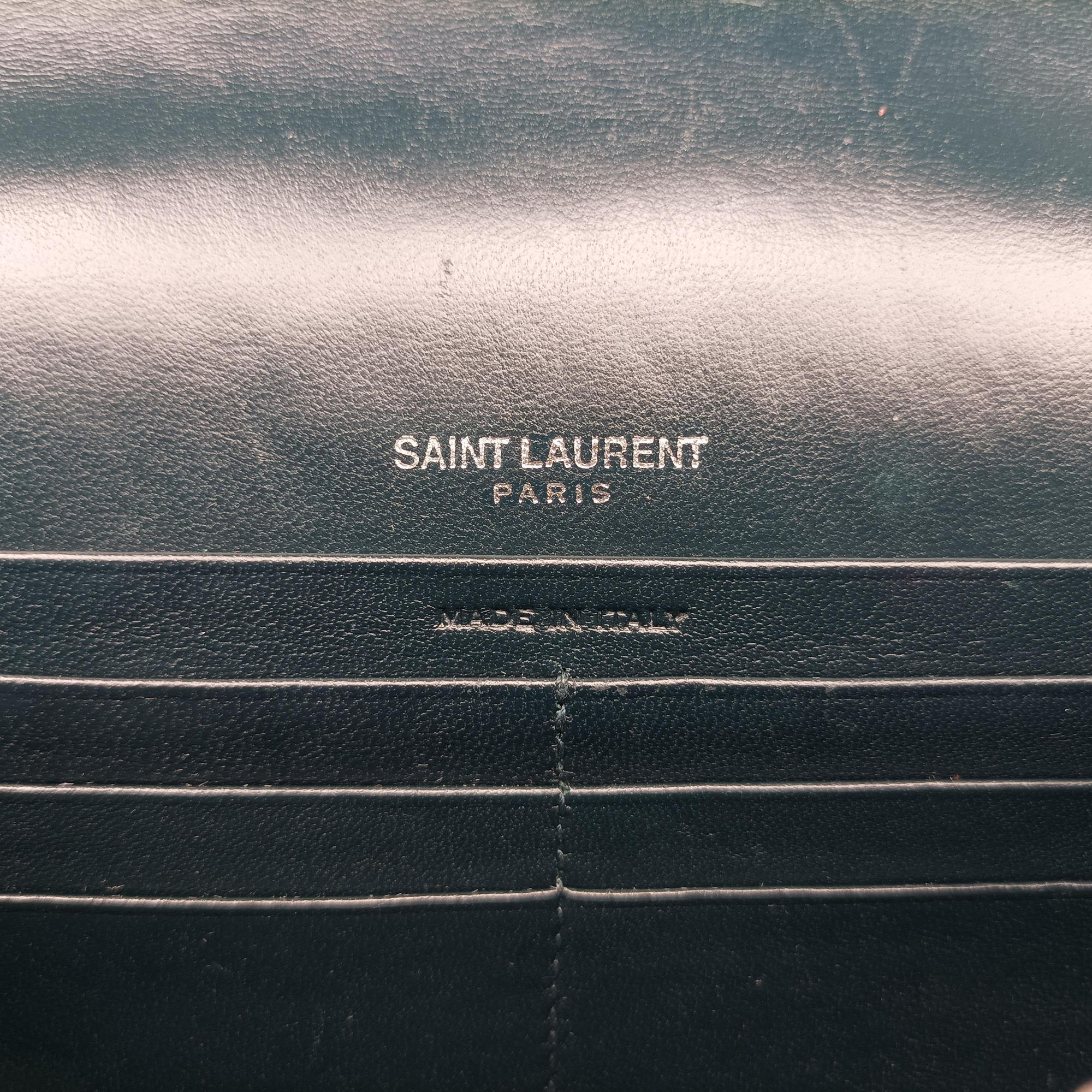 Secondhand Yves Saint Laurent KATE Green velour 491521 shoulderbag | stylenewstar