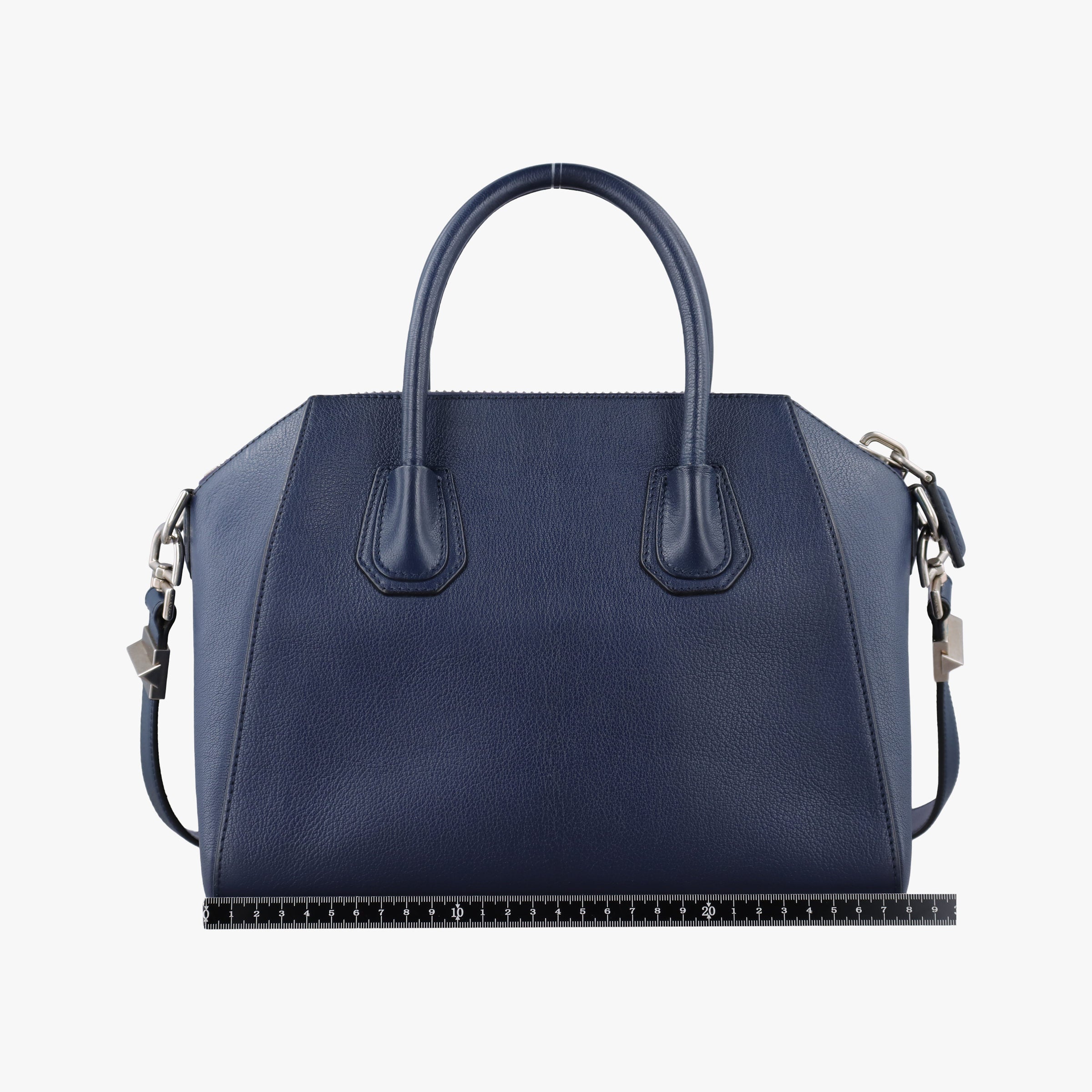 Pre-owned Givenchy Antigona Navy Leather  shoulderbag | stylenewstar