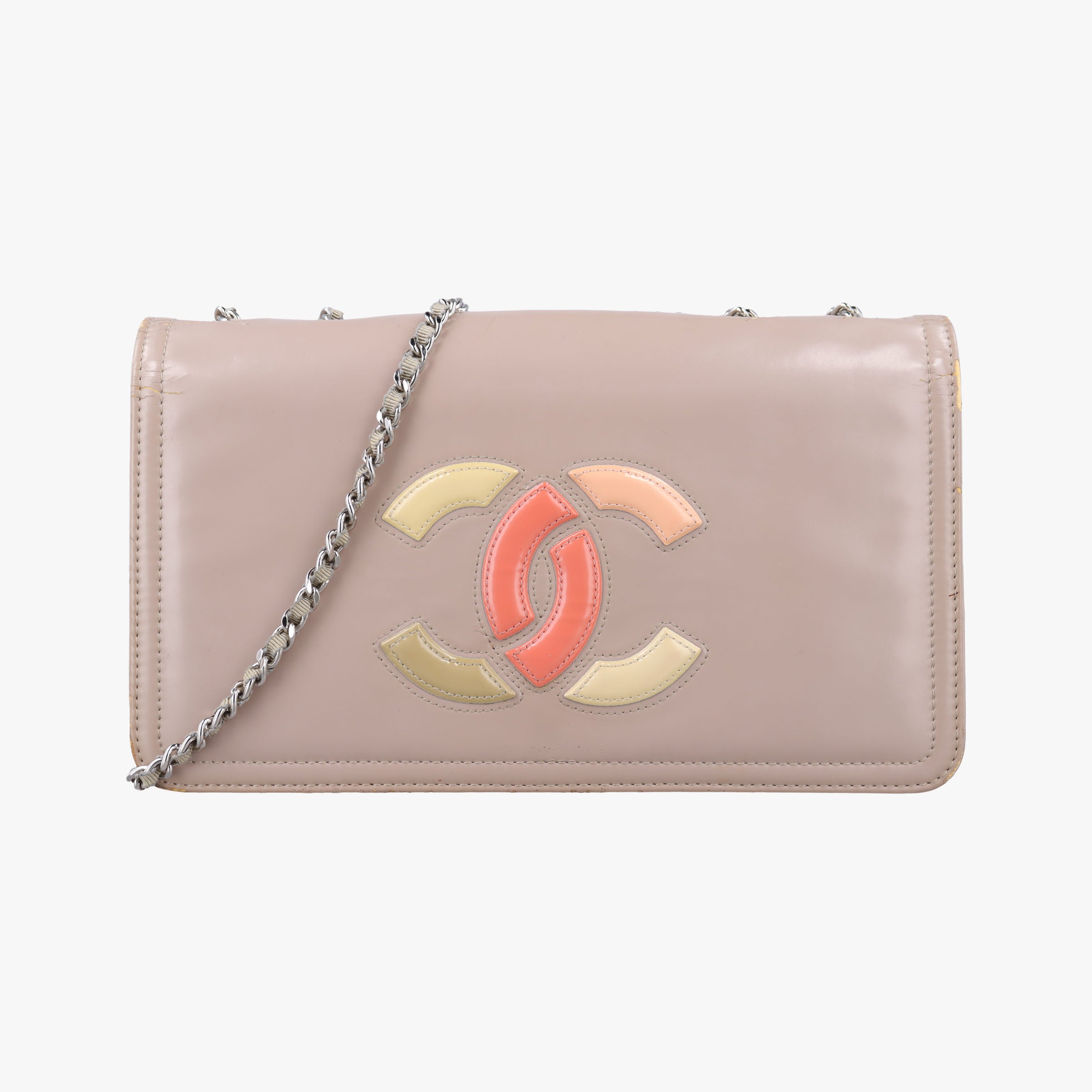 Pre-owned Chanel Lipstick Beige Enamel A66936 shoulderbag | stylenewstar