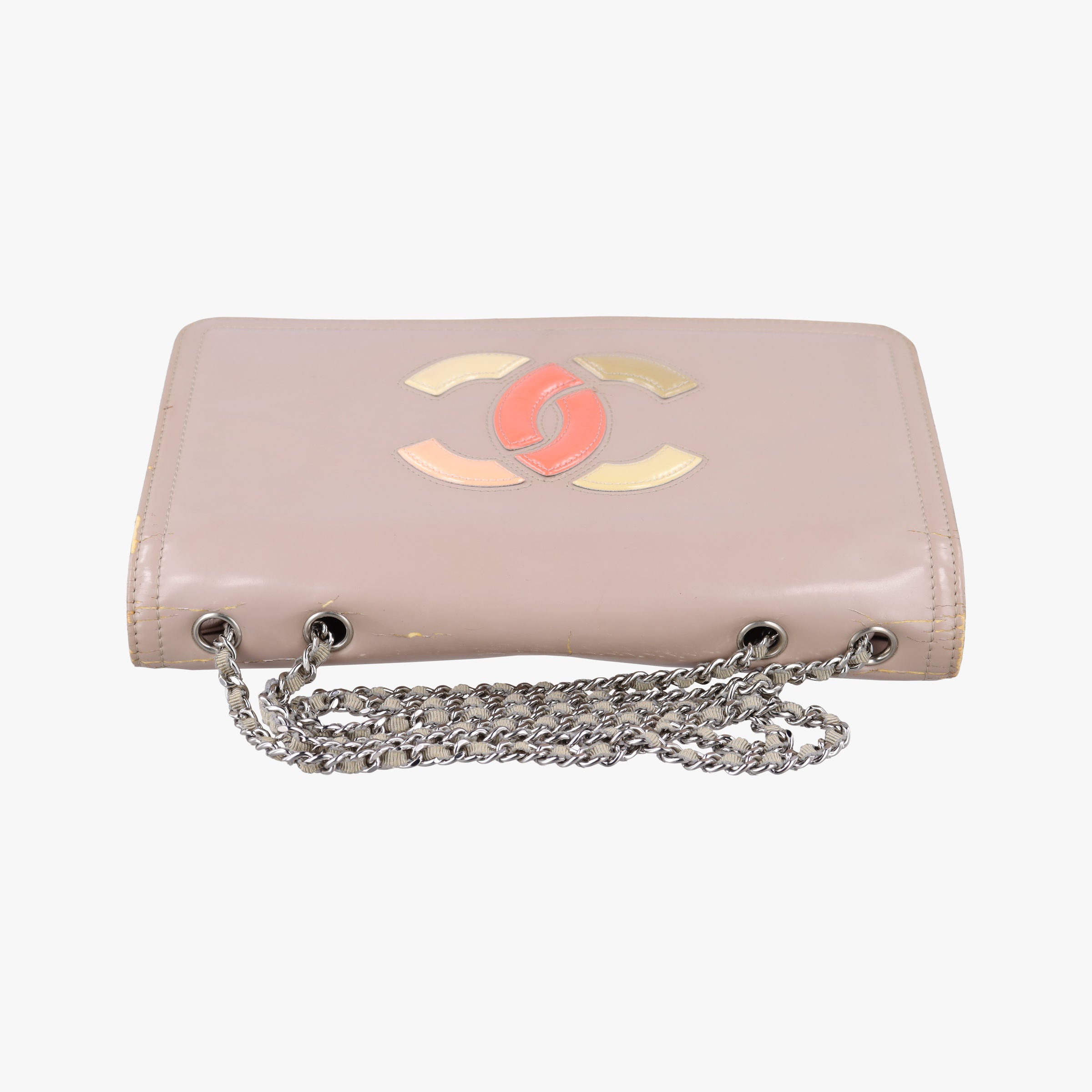 Pre-owned Chanel Lipstick Beige Enamel A66936 shoulderbag | stylenewstar