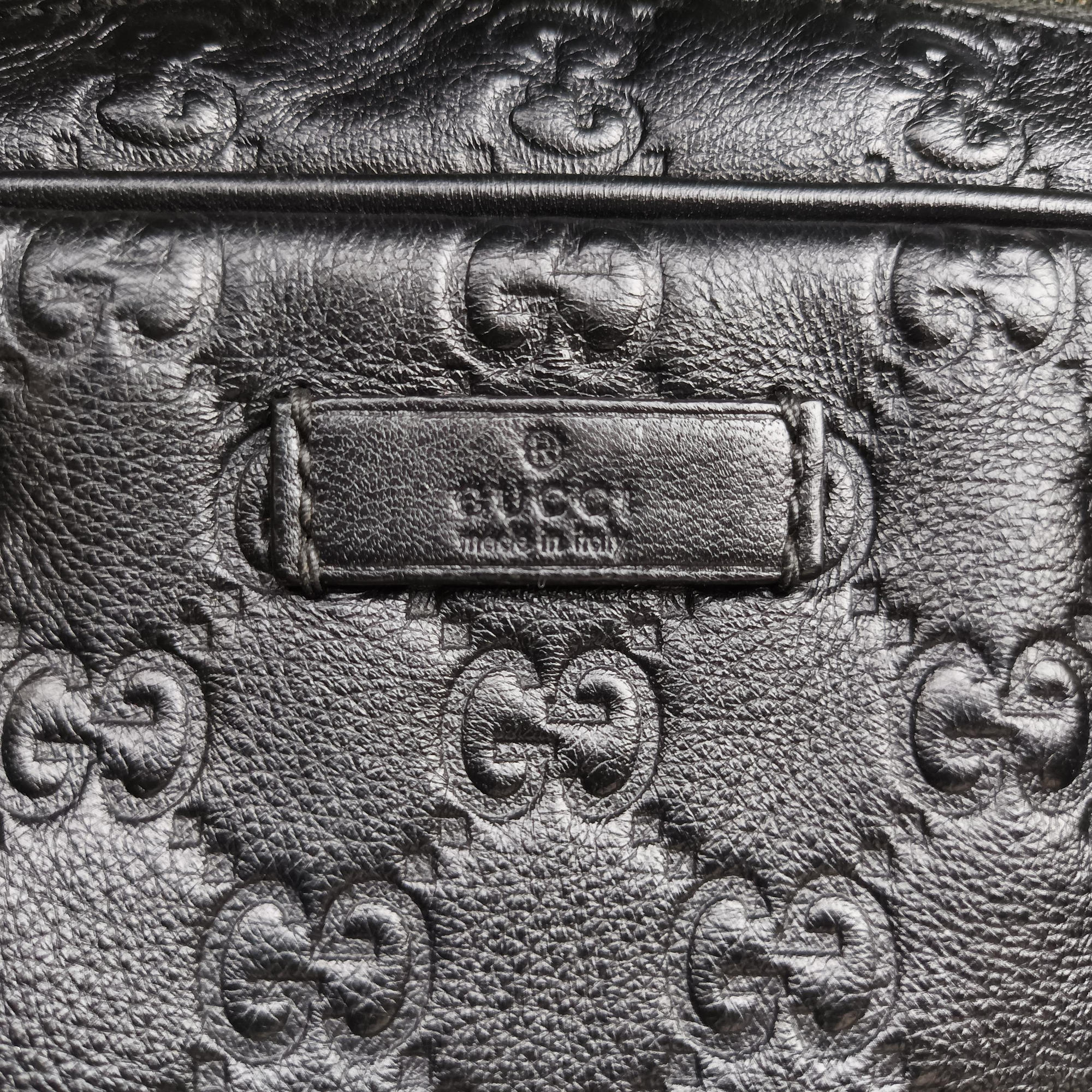 Pre-owned Gucci Diamante Black Leather 208463 handbag | stylenewstar