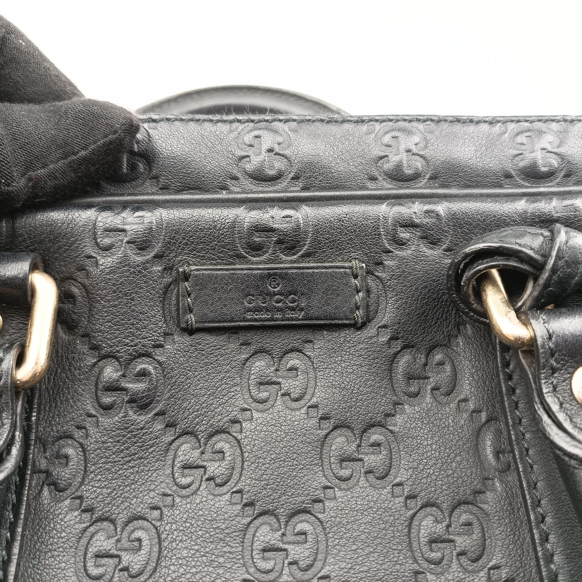 Vintage Gucci Diamante Black Leather 208463 handbag | stylenewstar