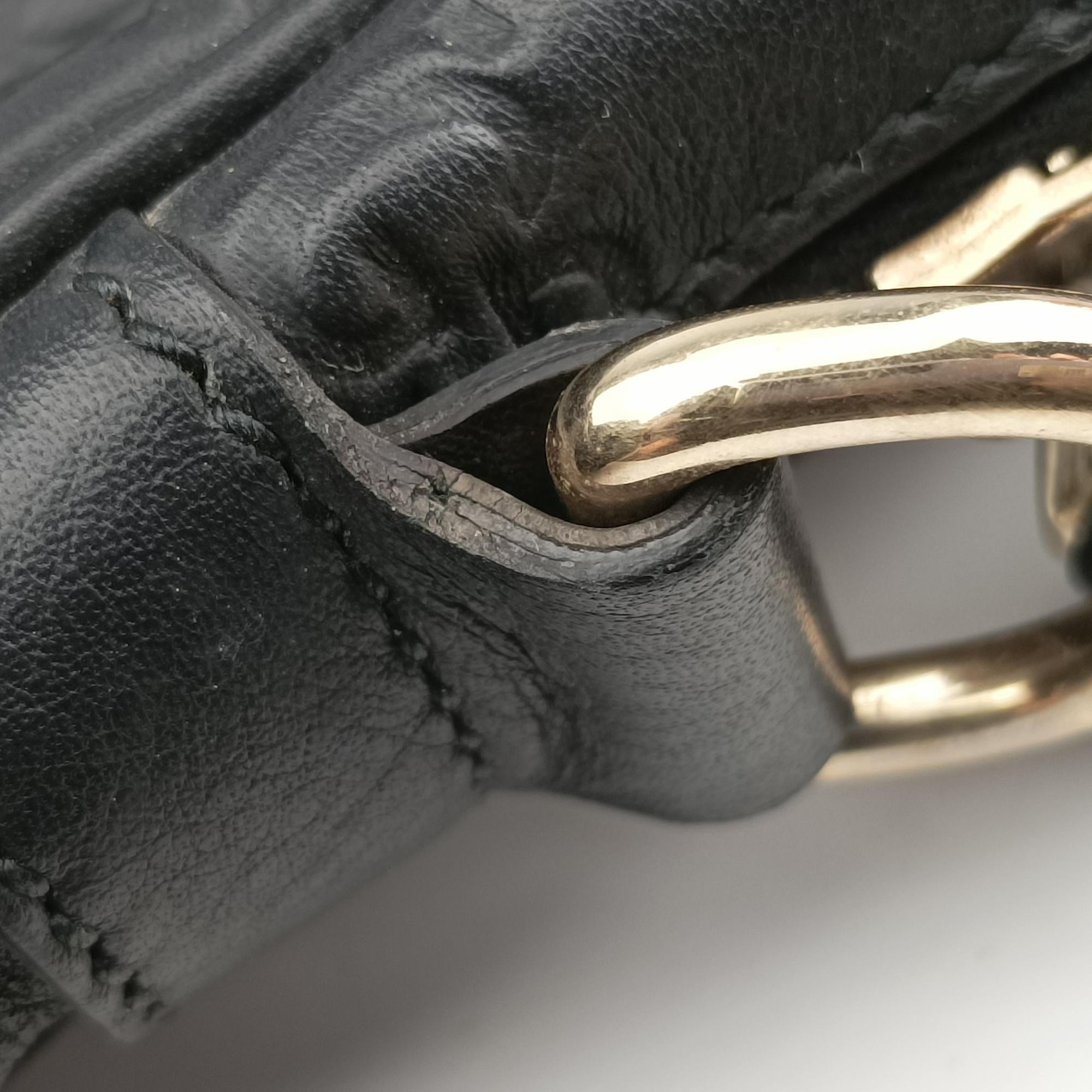 Vintage Gucci Diamante Black Leather 208463 handbag | stylenewstar