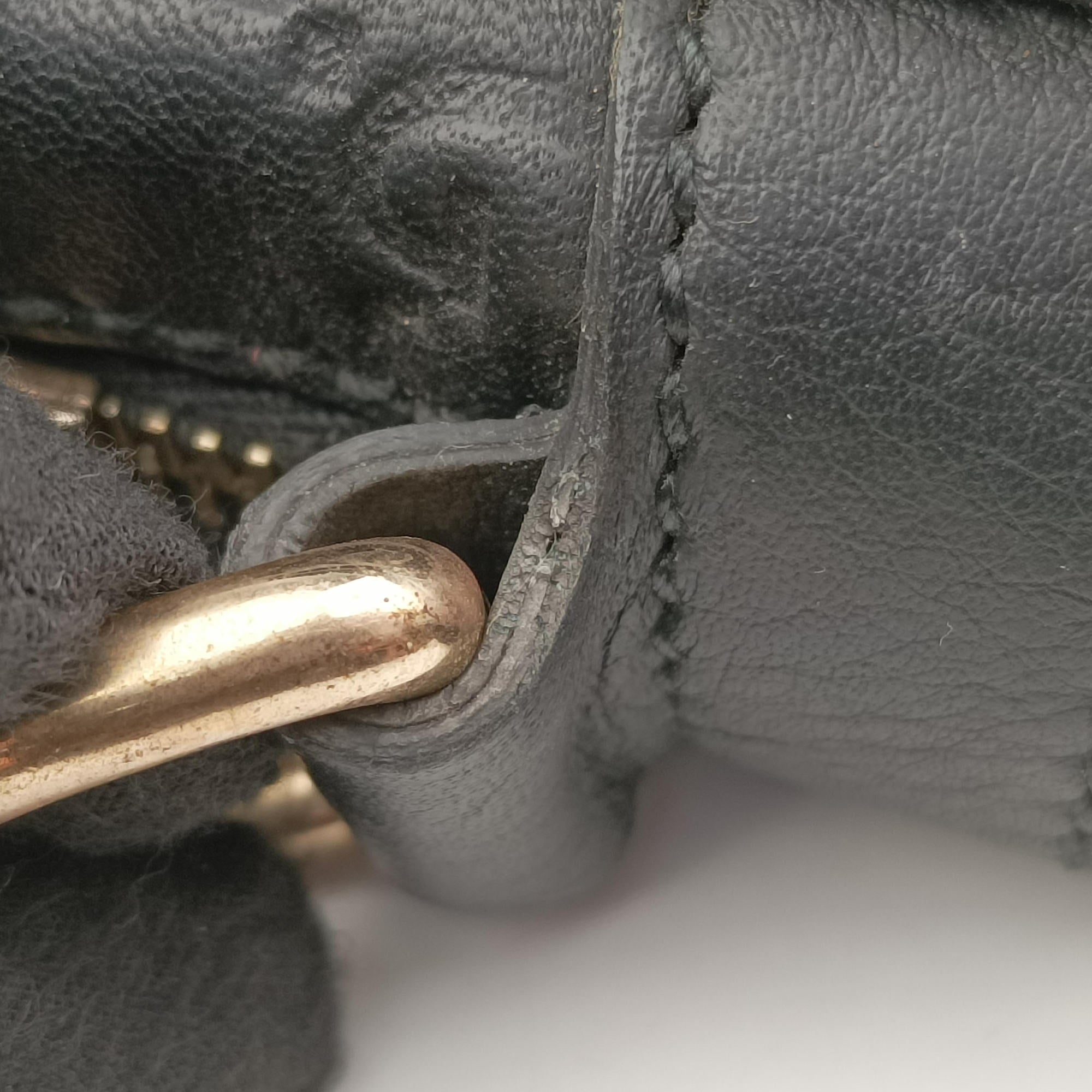 Vintage Gucci Diamante Black Leather 208463 handbag | stylenewstar