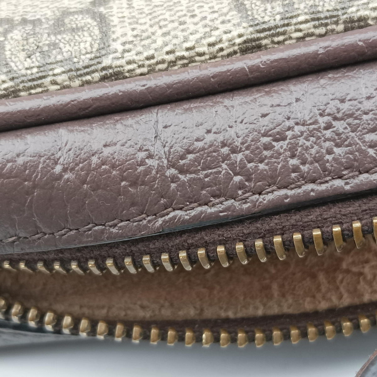 Secondhand Gucci OPHIDIA Brown×red×green PVC coated canvas×Leather 517350 shoulderbag | stylenewstar