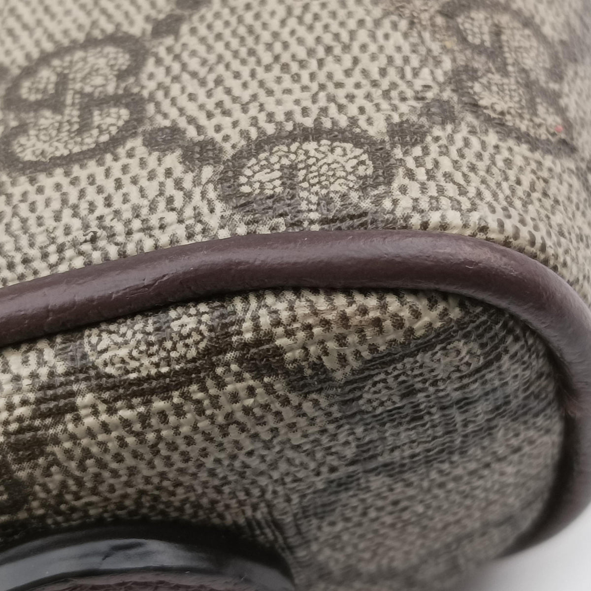 Secondhand Gucci OPHIDIA Brown×red×green PVC coated canvas×Leather 517350 shoulderbag | stylenewstar